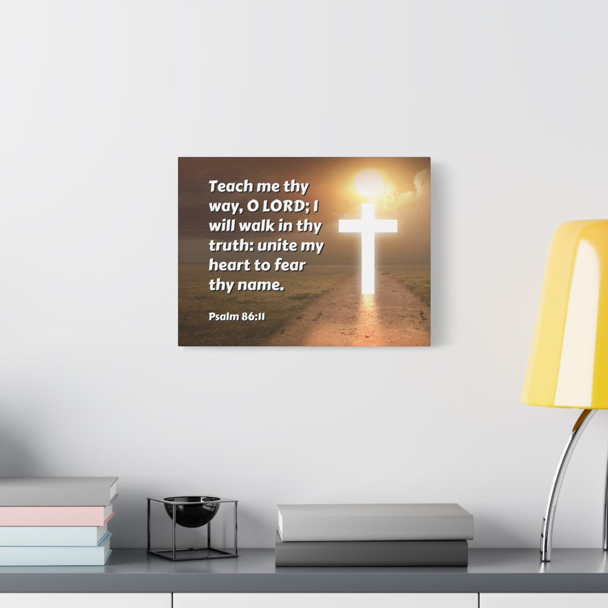 Scripture Canvas Unite My Heart Psalm 86:11 Christian Wall Art Bible Verse Print Ready to Hang-Express Your Love Gifts