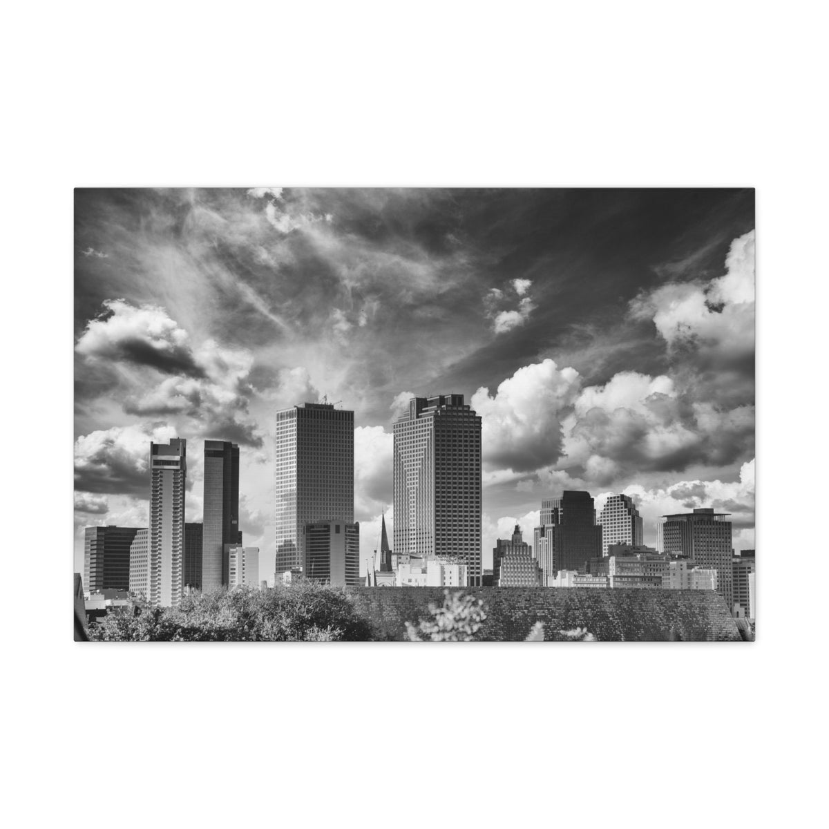 New Orleans Black And White Skyline Canvas Artwork High-Quality Breathtaking Stunning Cityscape for Home Decor Ready to Hang-Express Your Love Gifts