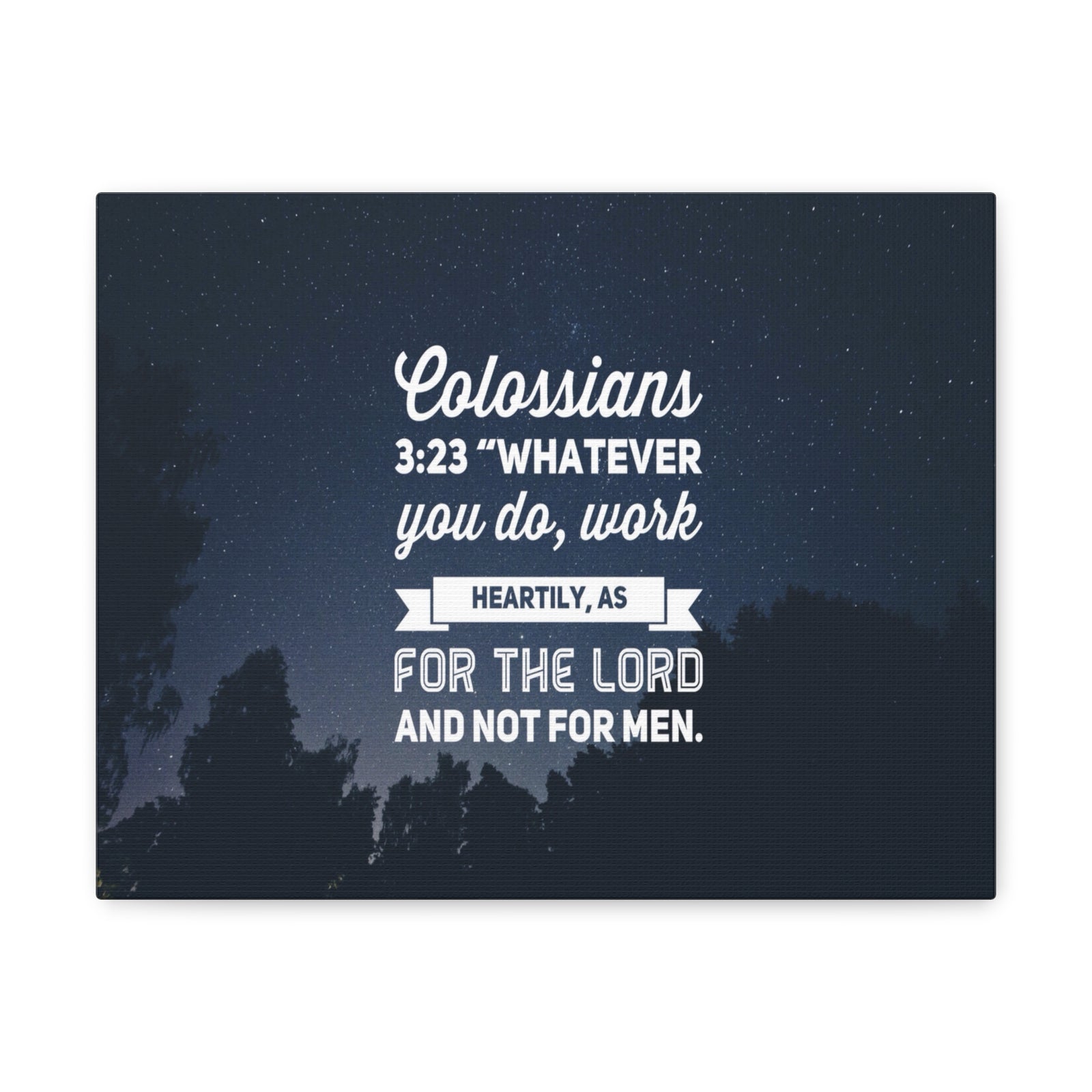 Scripture Canvas For The Lord Colossians 3:23 Christian Wall Art Bible Verse Print Ready to Hang-Express Your Love Gifts