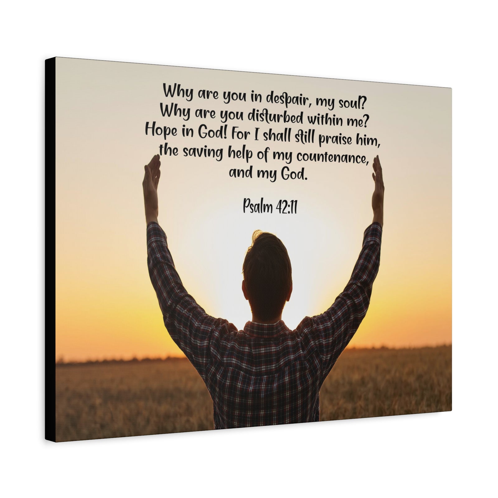 Scripture Walls Hope in God Psalm 42:11 Bible Verse Canvas Christian Wall Art Ready to Hang-Express Your Love Gifts