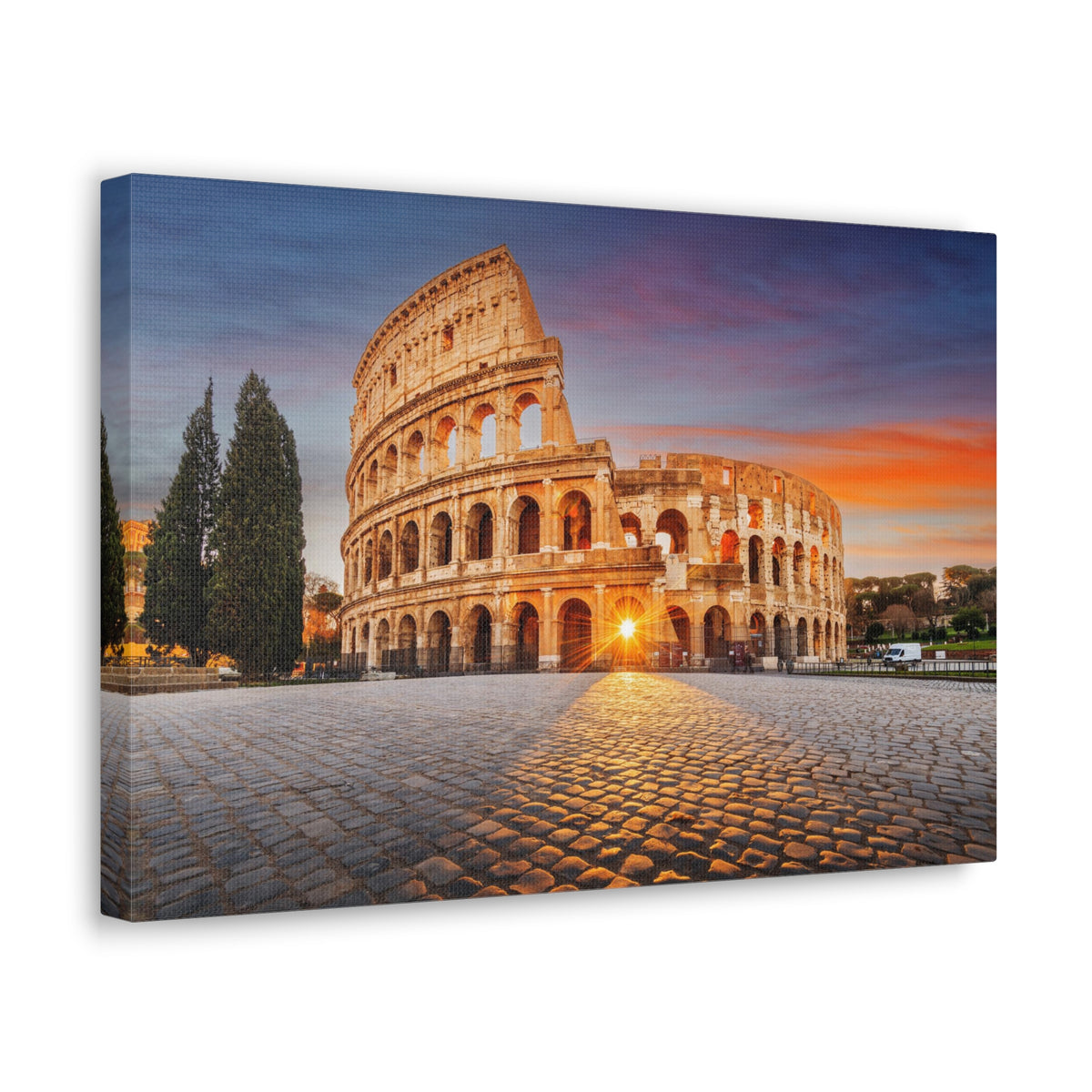 Colosseum in Rome Night Modern Multicolor Scenic Nature Photography Canvas Home Office Decor Ready to Hang-Express Your Love Gifts