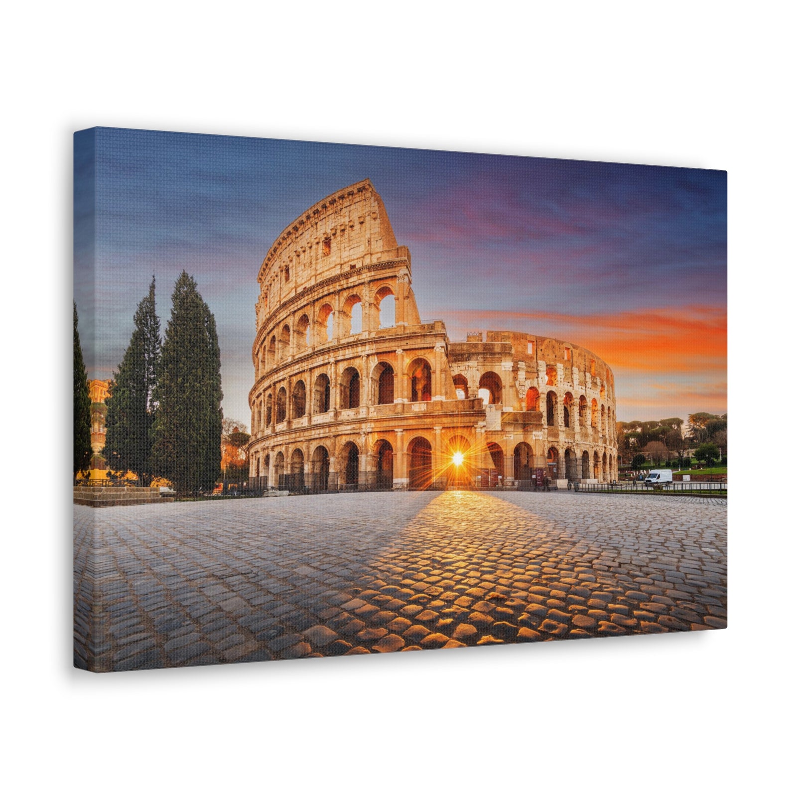 Colosseum in Rome Night Modern Multicolor Scenic Nature Photography Canvas Home Office Decor Ready to Hang-Express Your Love Gifts