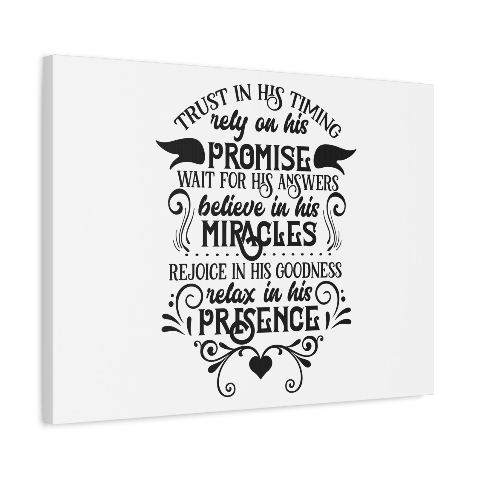 Scripture Canvas Trust In His Timing Psalm 31:15 Christian Wall Art Bible Verse Print Ready to Hang-Express Your Love Gifts