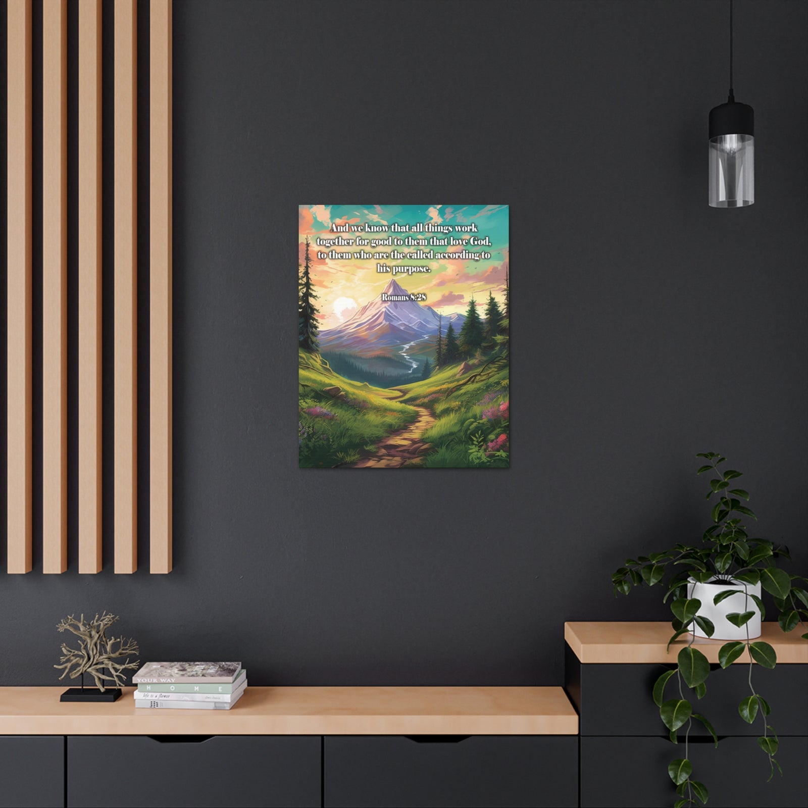 Scripture Walls All Things Work Together Romans 8:28 Christian Wall Art Print Ready to Hang Unframed-Express Your Love Gifts