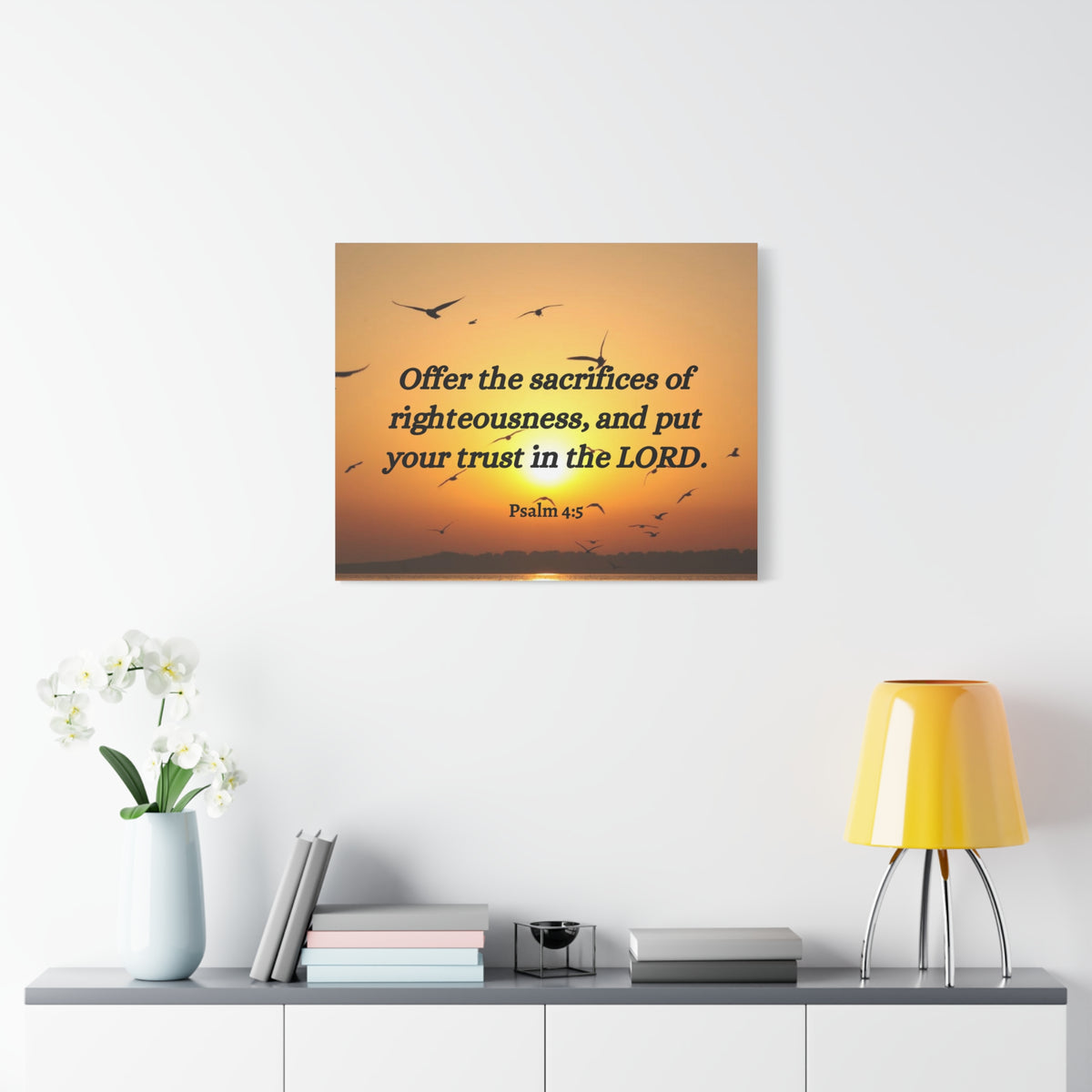 Scripture Walls Sacrifices Of Righteousness Psalm 4:5 Bible Verse Canvas Christian Wall Art Ready to Hang-Express Your Love Gifts