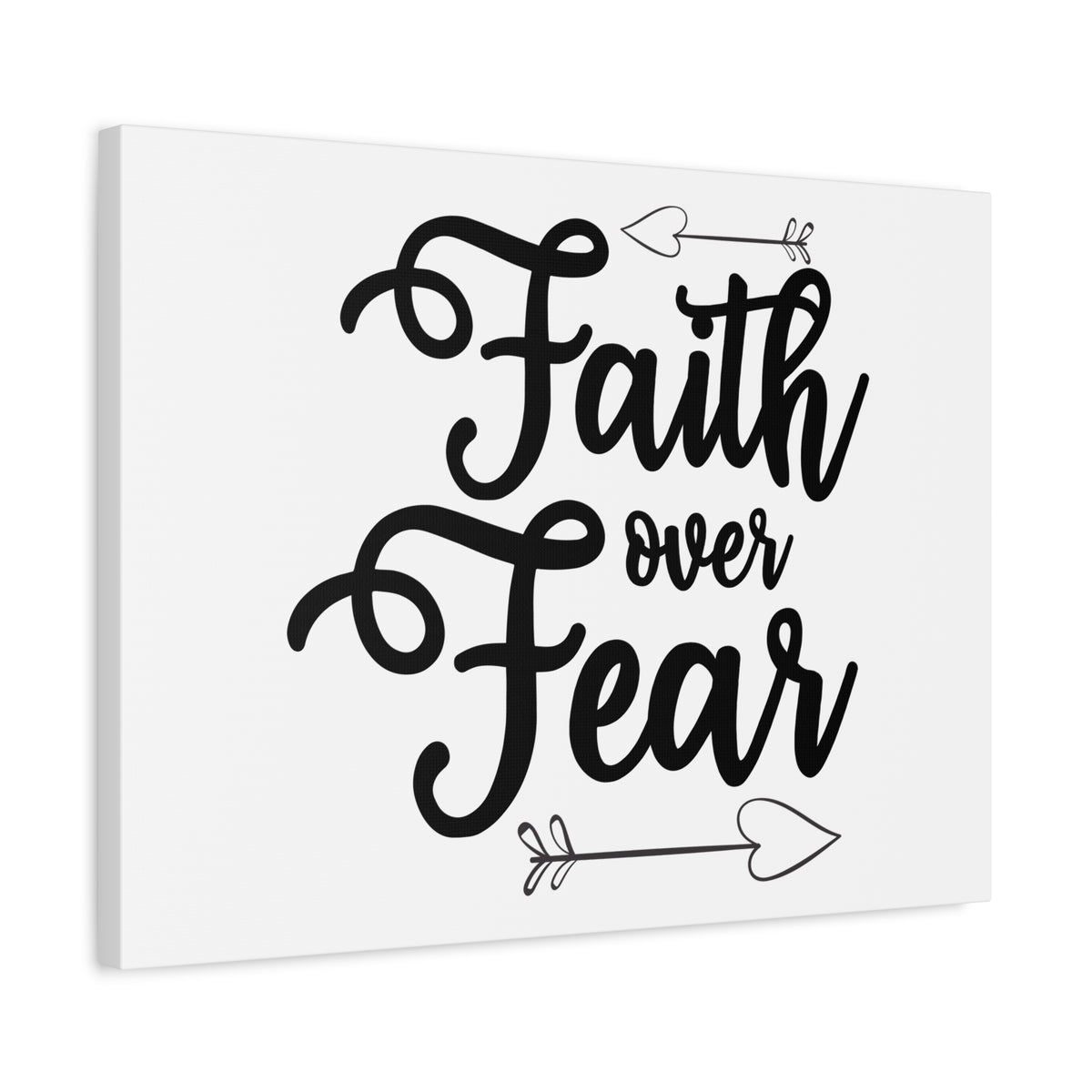 Scripture Canvas Faith Over Fear Psalm 34:4 Christian Wall Art Print Ready to Hang-Express Your Love Gifts