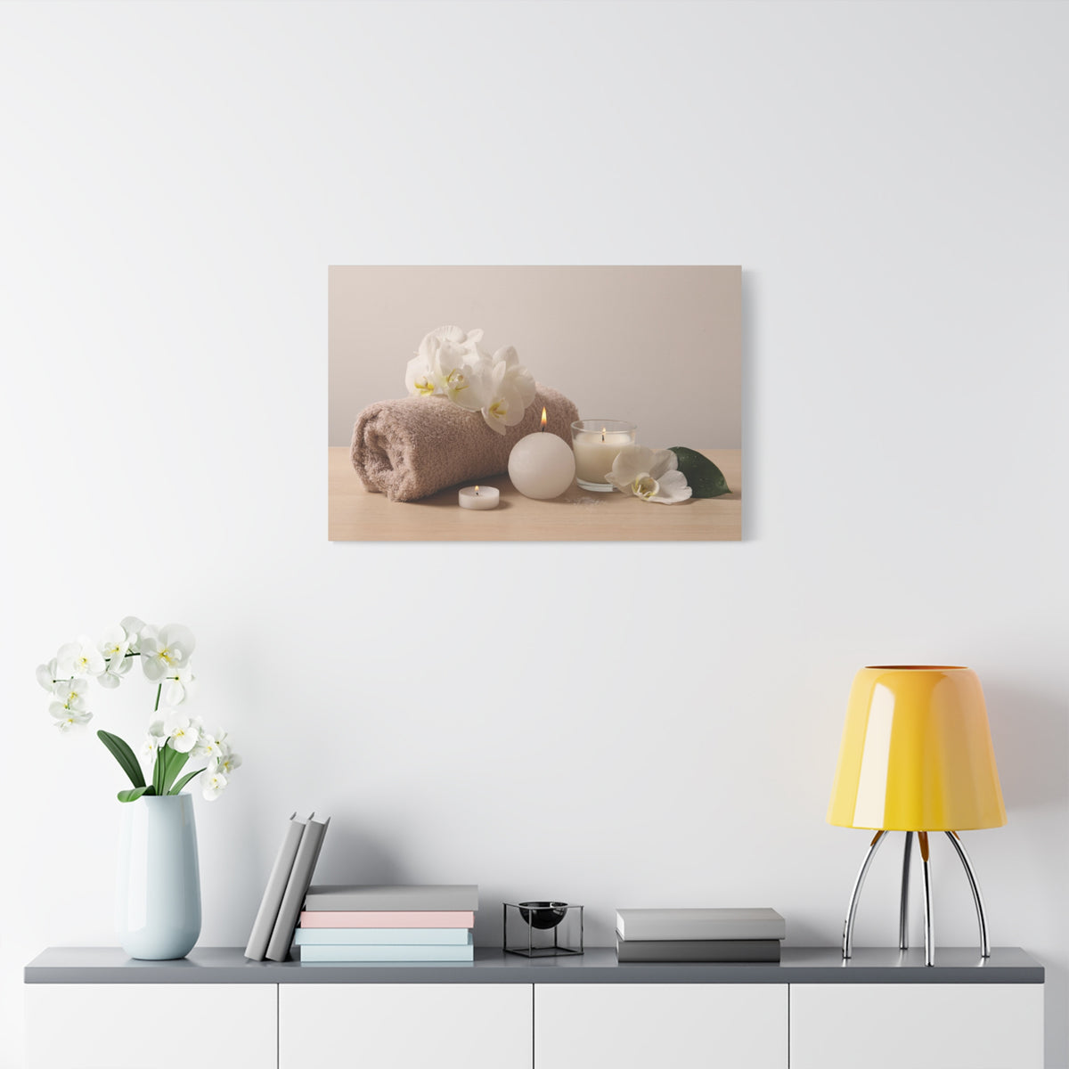 Beautiful Spa Composition Forest Floral Nature Photography Canvas Wall Art for Home Decor Ready-to-Hang-Express Your Love Gifts