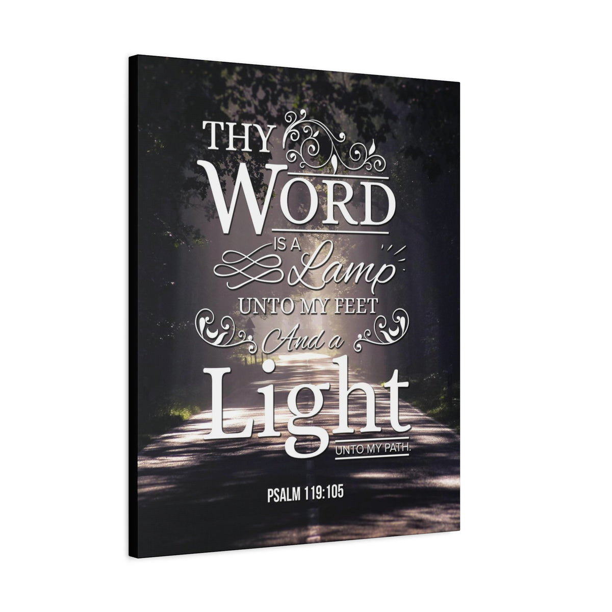 Bible Verse Canvas Thy Word is a Lamp Unto my Feet Psalm 119:105 Bible Verse Wall Art Scripture Art Faith Artwork Christian Home Decor-Express Your Love Gifts
