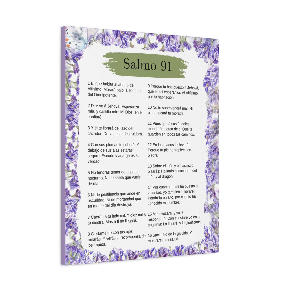 Salmo 91 Impresión De Arte Cristiano en la Pared Lista Para Colgar-Express Your Love Gifts