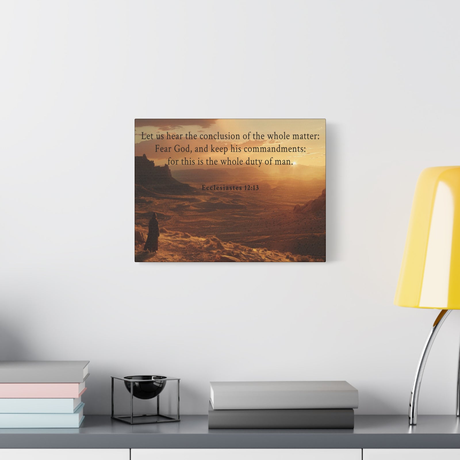 Scripture Walls Ecclesiastes 12:13 Bible Verse Canvas Christian Wall Art Ready to Hang Unframed-Express Your Love Gifts