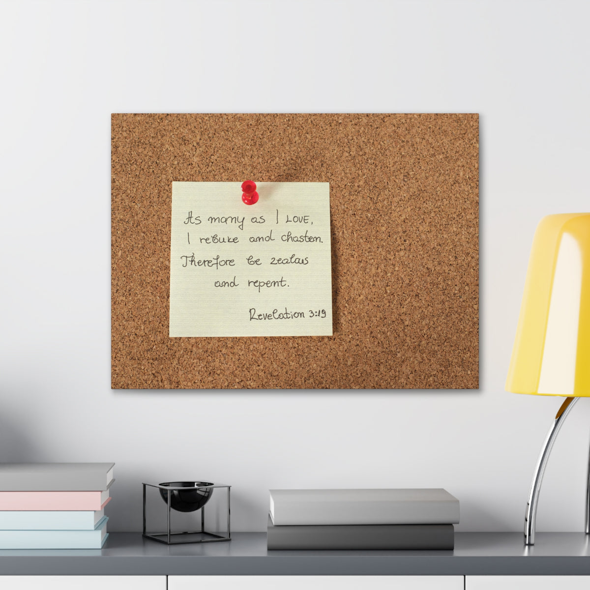 Scripture Walls Be Zealous And Repent Revelation 3:19 Bible Verse Canvas Christian Wall Art Ready to Hang-Express Your Love Gifts