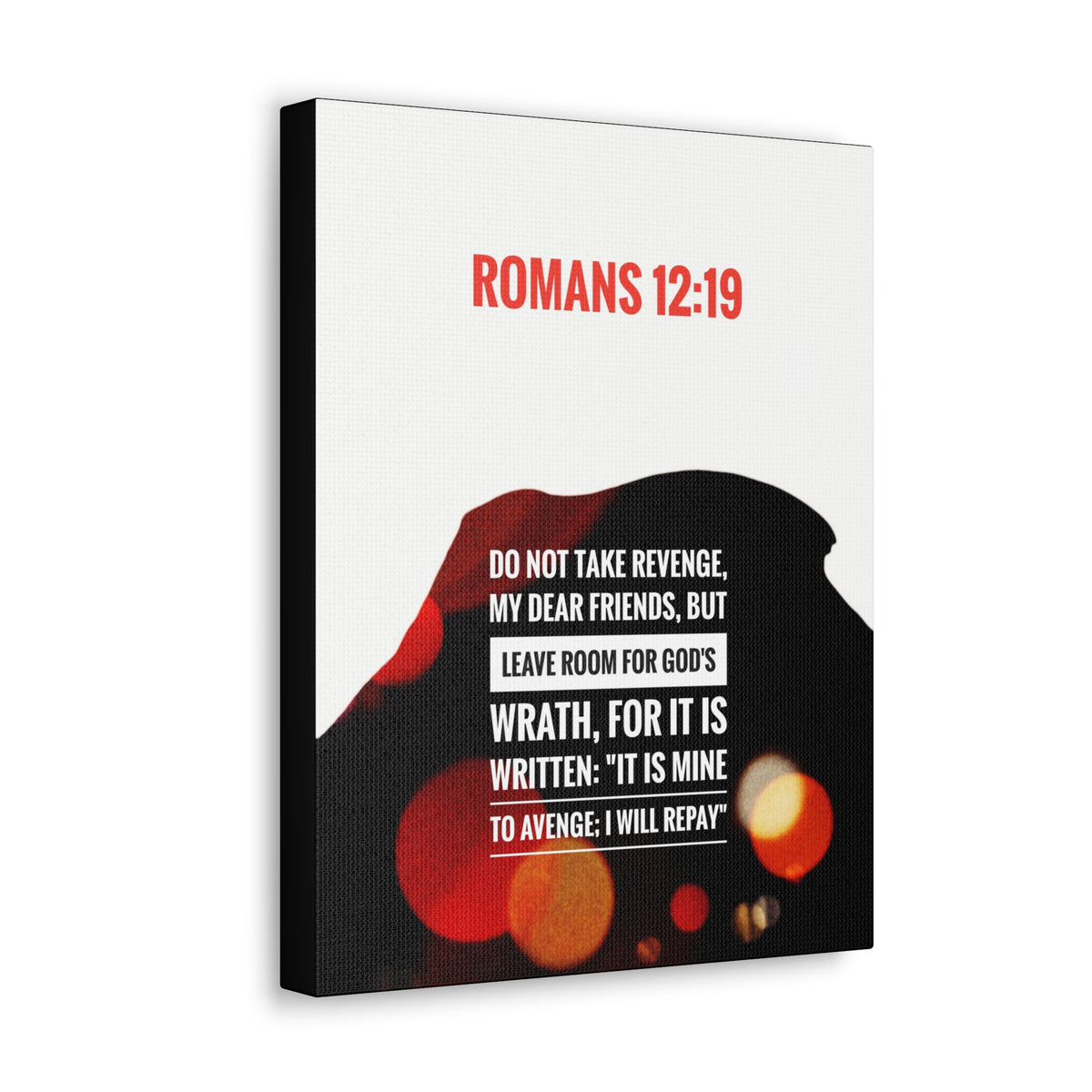 Scripture Canvas Leave Room For God's Wrath Romans 12:19 Christian Wall Art Bible Verse Print Ready to Hang-Express Your Love Gifts