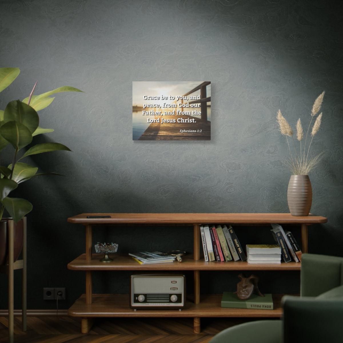Scripture Walls Grace & Peace Ephesians 1:2 Bible Verse Canvas Christian Wall Art Ready to Hang-Express Your Love Gifts