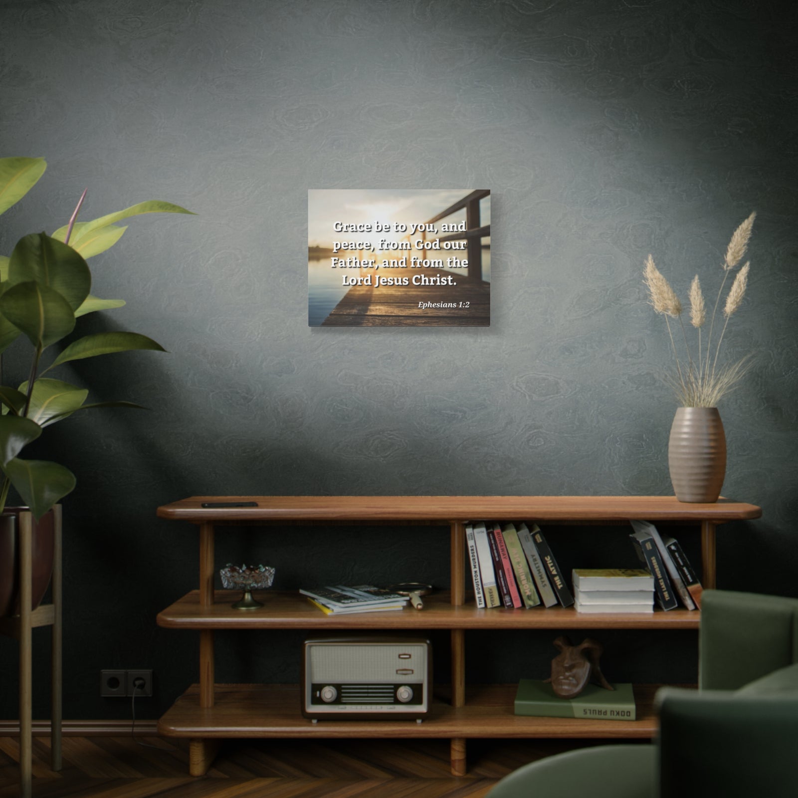 Scripture Walls Grace & Peace Ephesians 1:2 Bible Verse Canvas Christian Wall Art Ready to Hang-Express Your Love Gifts
