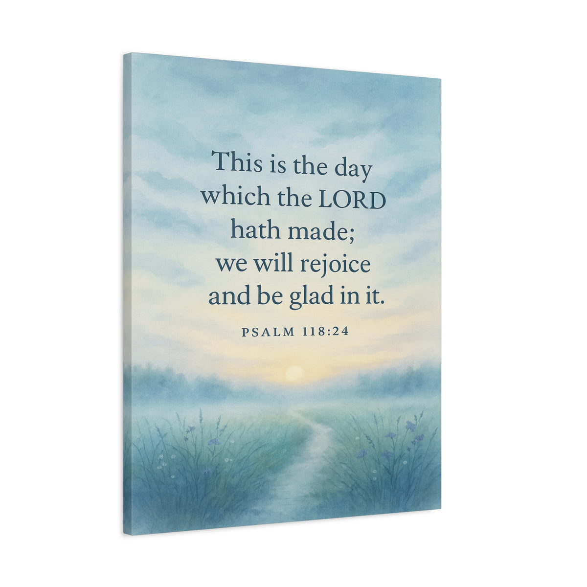 Bible Verse Canvas Psalm 118:24 Christian Home Décor Wall Art Scripture Ready to Hang Faith Print-Express Your Love Gifts