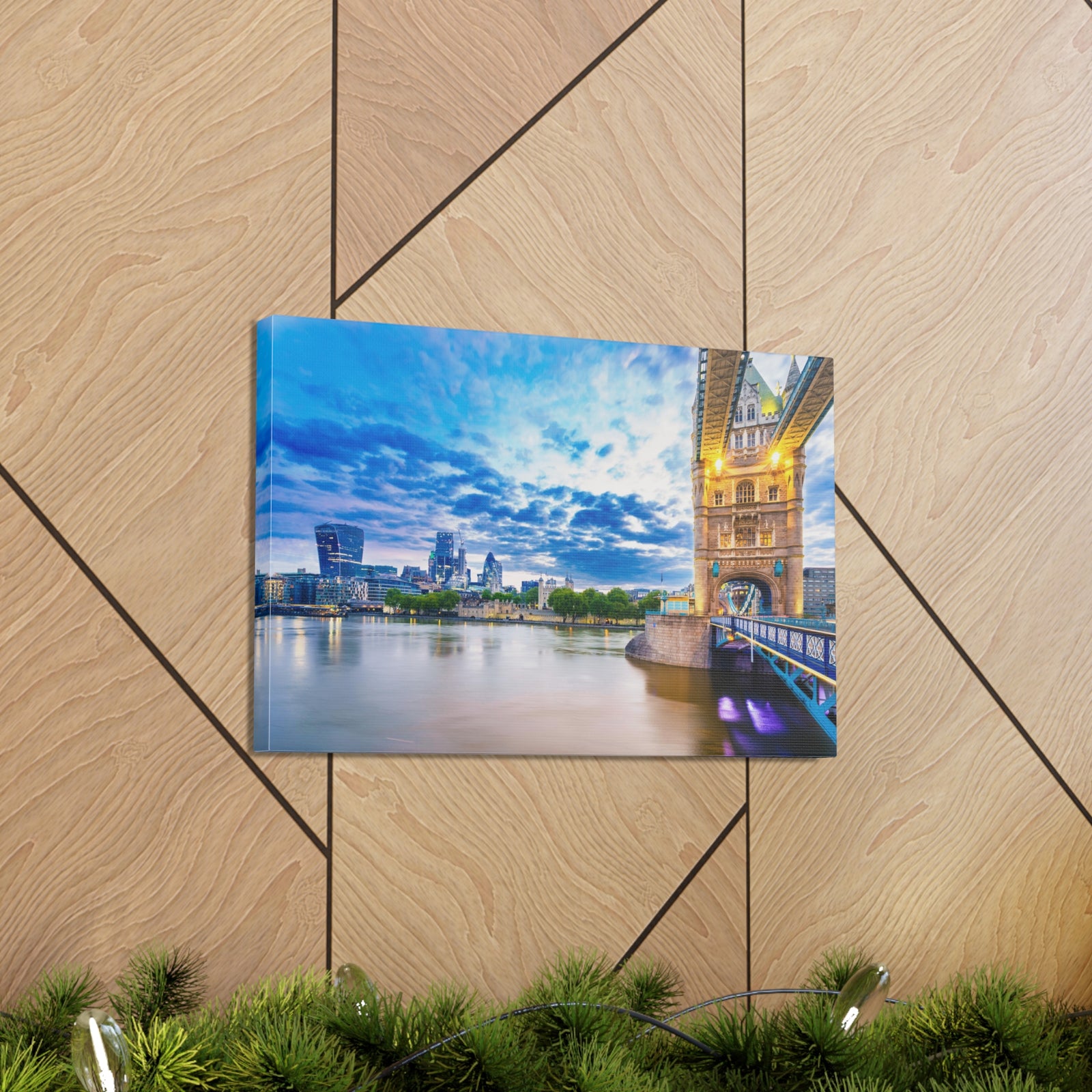 London Daytime Skyline Canvas Artwork High-Quality Breathtaking Stunning Cityscape for Home Decor Ready to Hang-Express Your Love Gifts