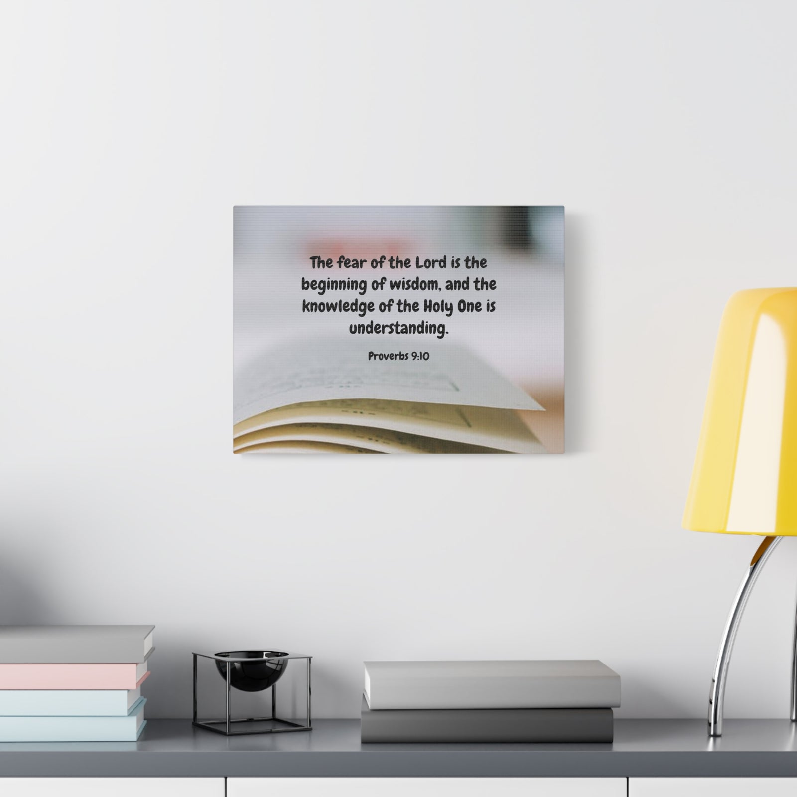 Scripture Walls Fear Of The Lord Proverbs 9:10 Bible Verse Canvas Christian Wall Art Ready to Hang-Express Your Love Gifts