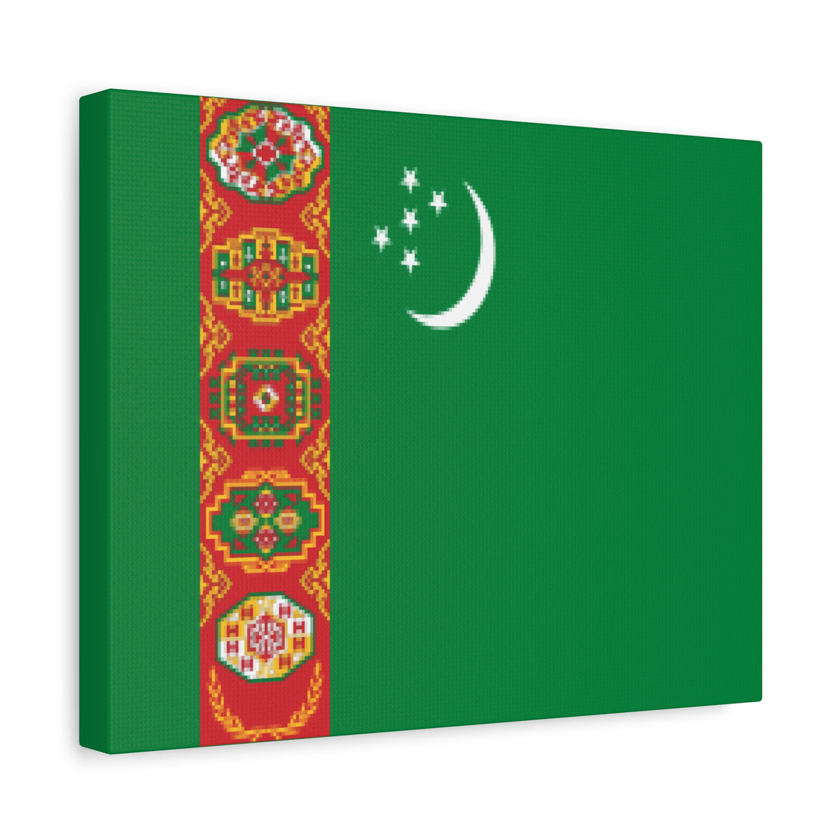 Turkmenistan Country Flag Canvas Vibrant Wall Art Unframed Home Decor-Express Your Love Gifts