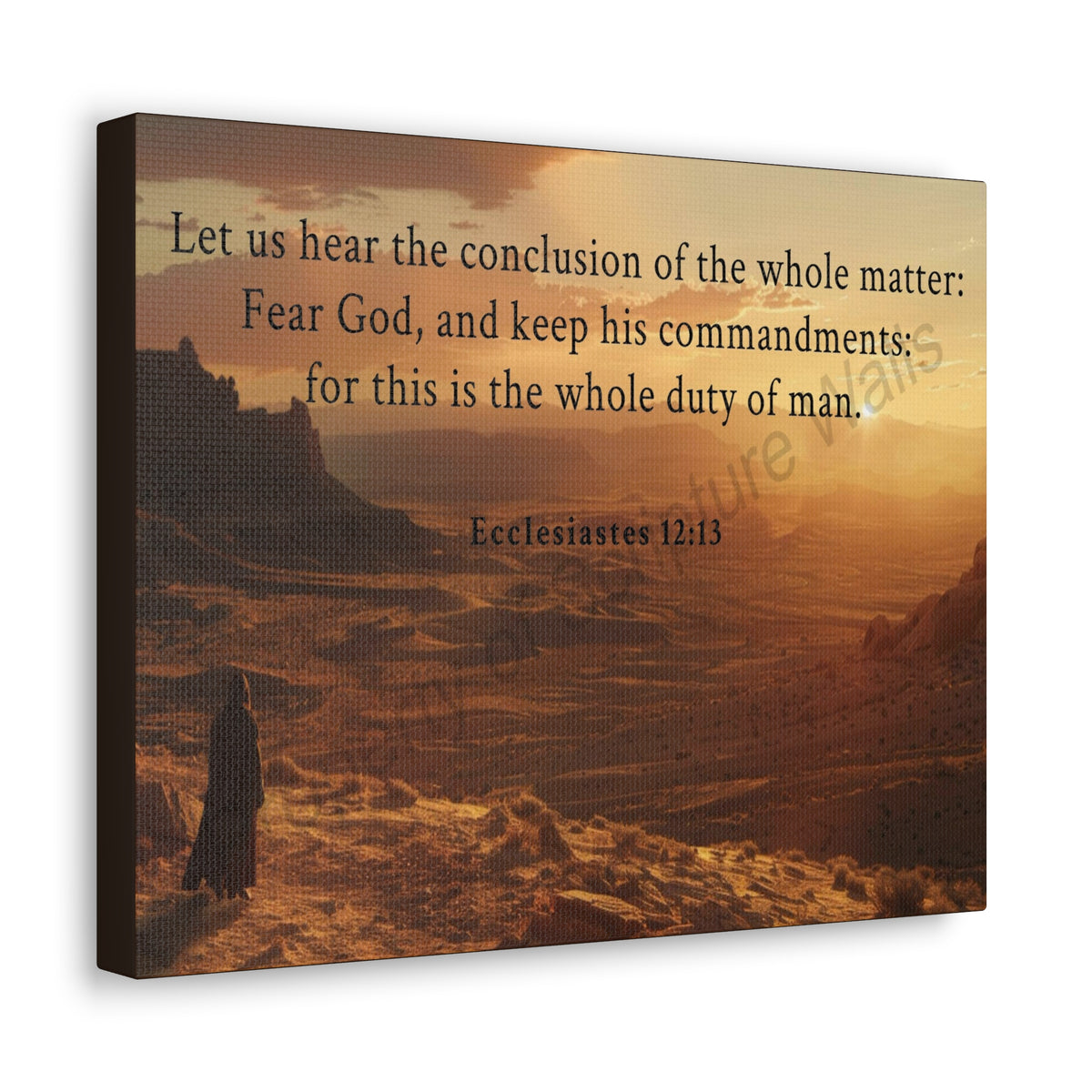 Scripture Walls Ecclesiastes 12:13 Bible Verse Canvas Christian Wall Art Ready to Hang Unframed-Express Your Love Gifts