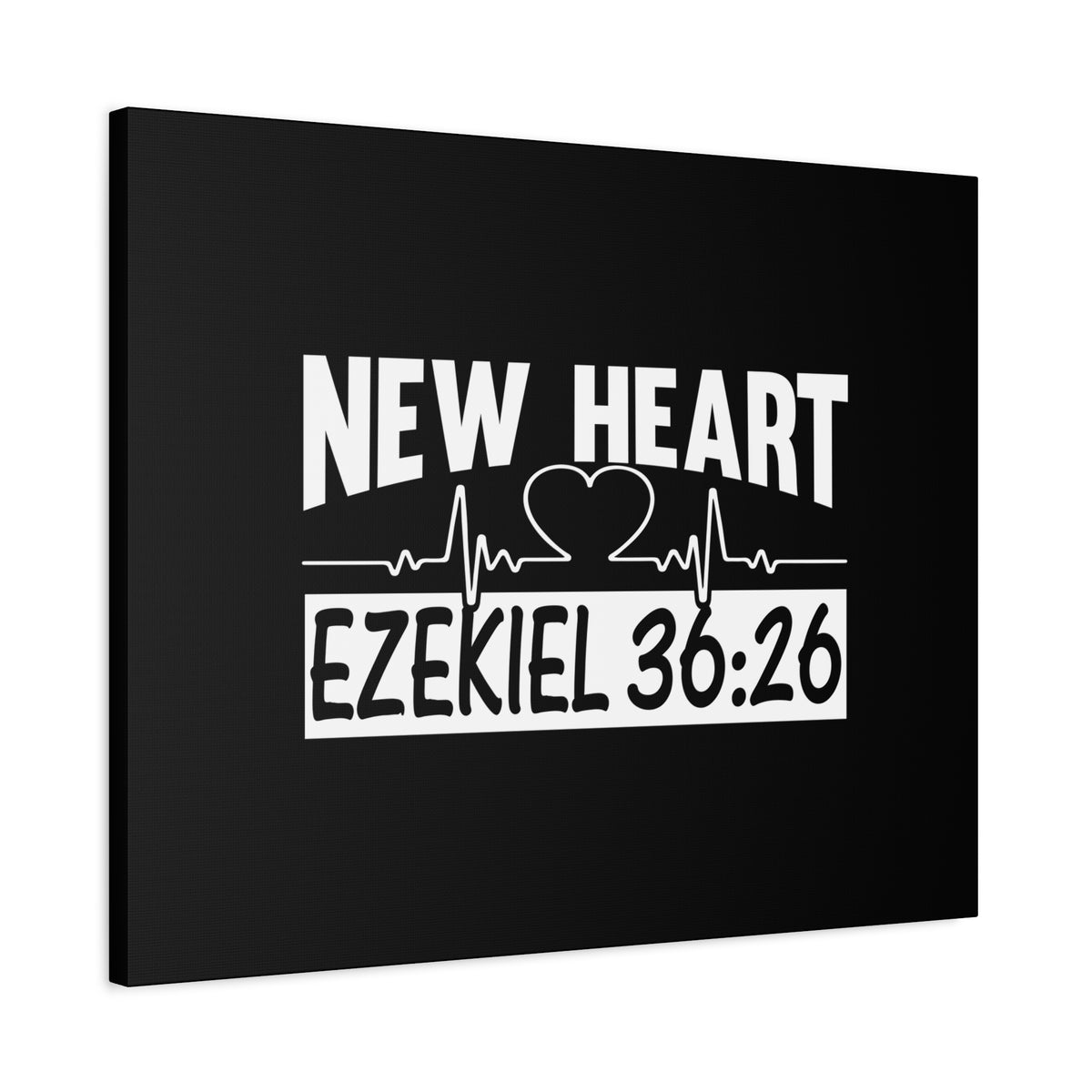 Scripture Walls Ezekiel 36:26 New Heart Bible Verse Canvas Christian Wall Art Ready to Hang Unframed-Express Your Love Gifts