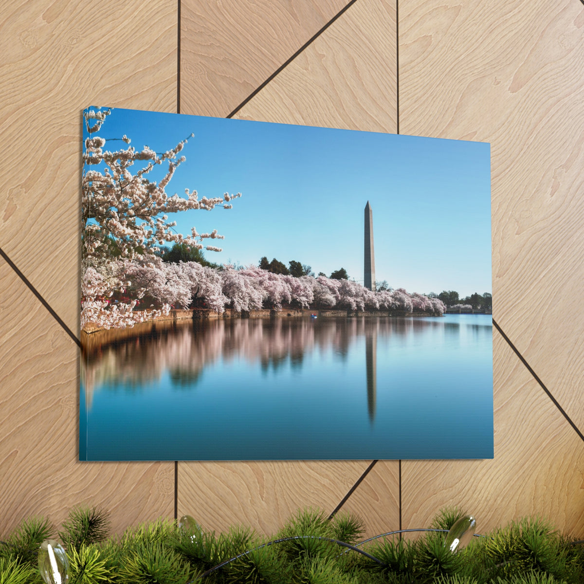 Cherry Blossom Festival at The National Mall Washington Modern Multicolor Scenic Nature Photography Canvas Home Office Decor Ready to Hang-Express Your Love Gifts