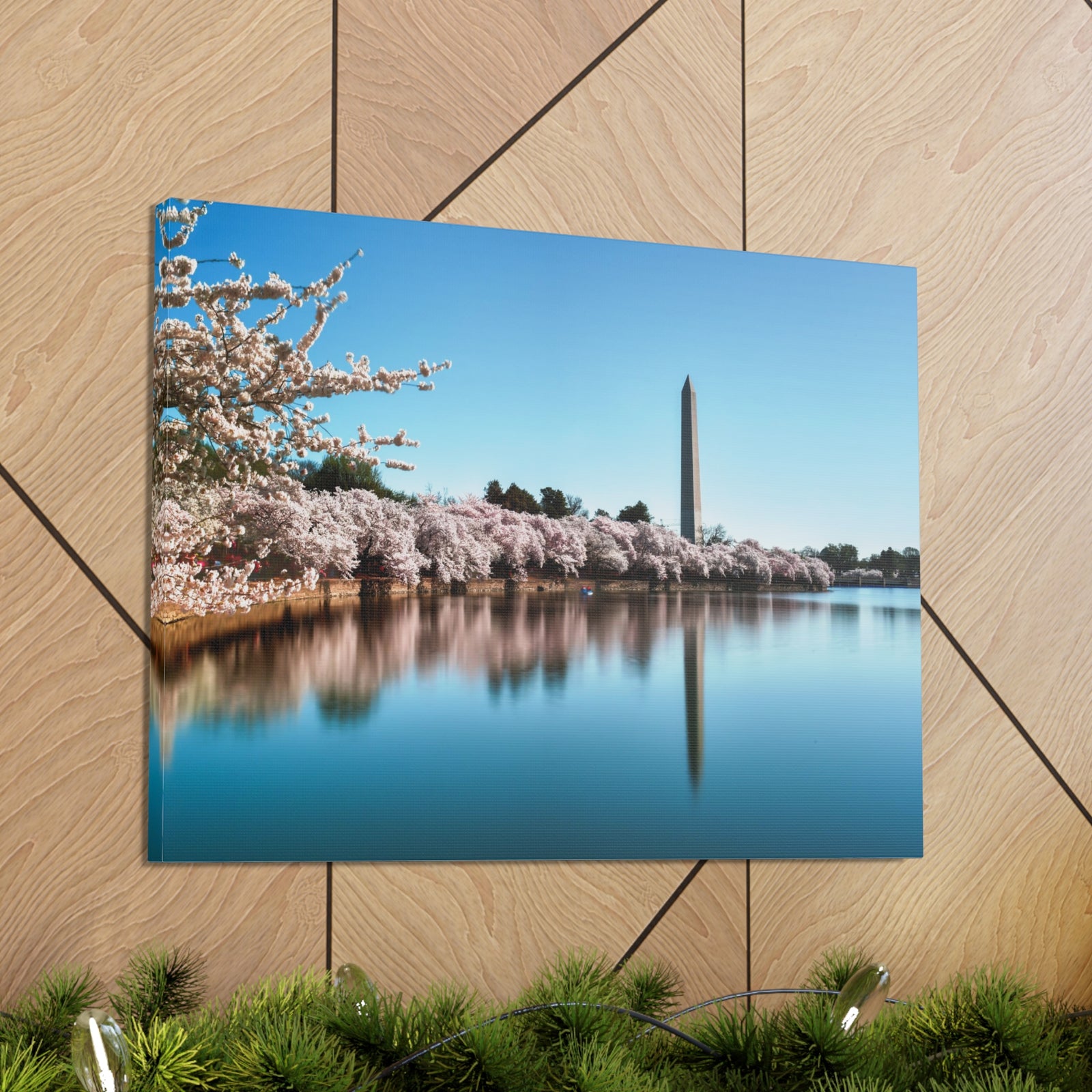 Cherry Blossom Festival at The National Mall Washington Modern Multicolor Scenic Nature Photography Canvas Home Office Decor Ready to Hang-Express Your Love Gifts