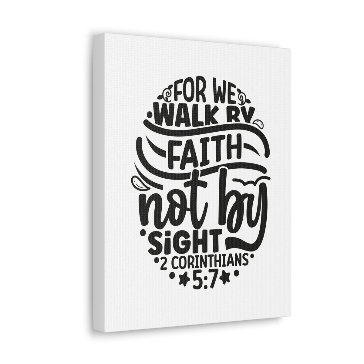 Scripture Walls 2 Corinthians 5:7 Walk by Faith Bible Verse Canvas Christian Wall Art Ready to Hang Unframed-Express Your Love Gifts