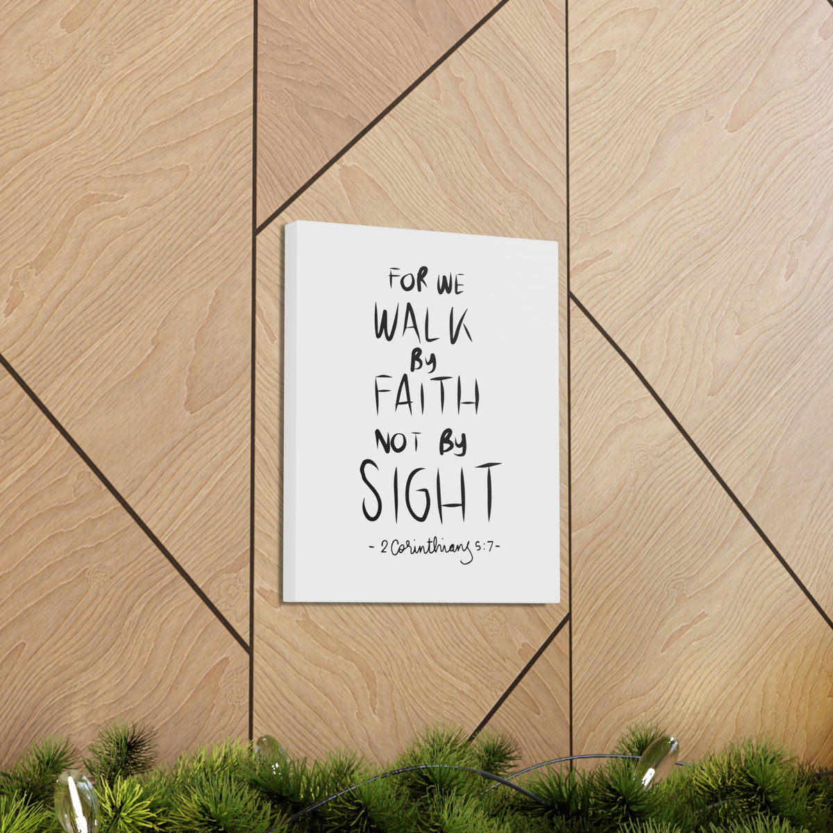 Scripture Canvas For We Walk By Faith 2 Corinthians 5:7 Christian Wall Art Bible Verse Print Ready To Hang-Express Your Love Gifts