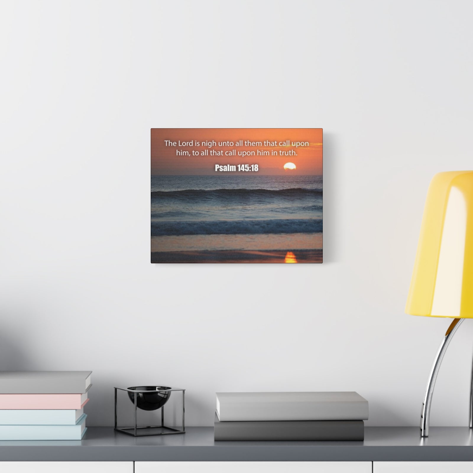 Bible Verse Canvas The Lord is Nigh Psalm 145:18 Christian Home Decor Scripture Art-Express Your Love Gifts