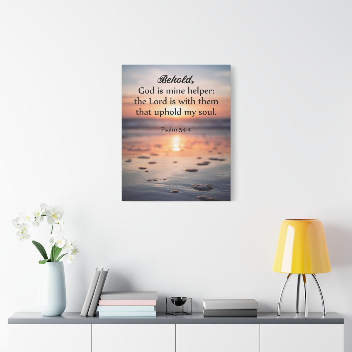 Scripture Canvas Uphold My Soul Psalm 54:4 Christian Wall Art Bible Verse Print Ready to Hang-Express Your Love Gifts