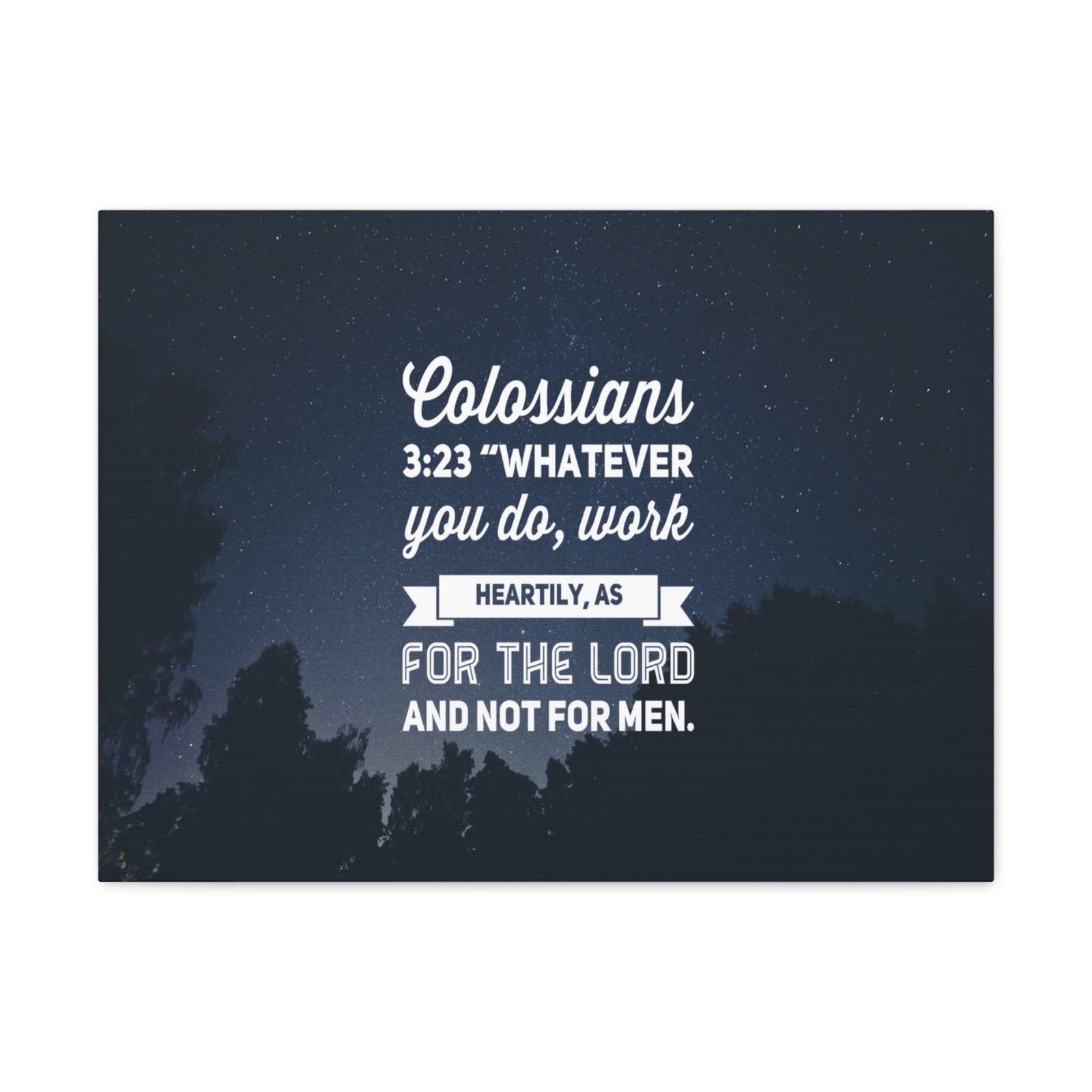 Scripture Canvas For The Lord Colossians 3:23 Christian Wall Art Bible Verse Print Ready to Hang-Express Your Love Gifts