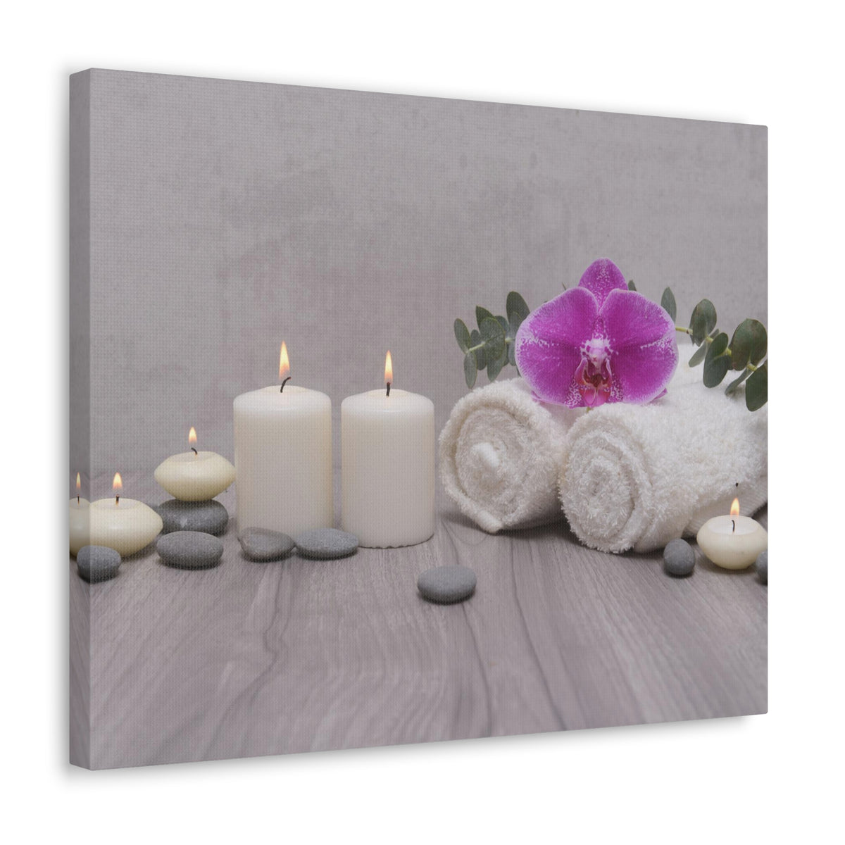 Towel with Green Leaves Forest Floral Nature Photography Canvas Wall Art for Home Decor Ready-to-Hang-Express Your Love Gifts