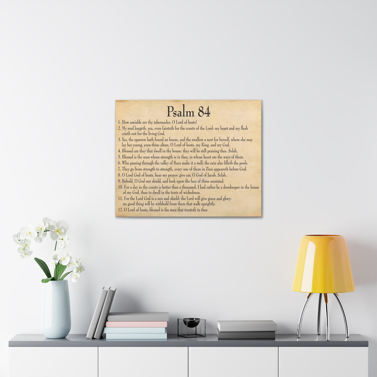 Scripture Walls Dwelling In God's Presence Psalm 84:4 Christian Wall Art Bible Verse Print Ready to Hang-Express Your Love Gifts