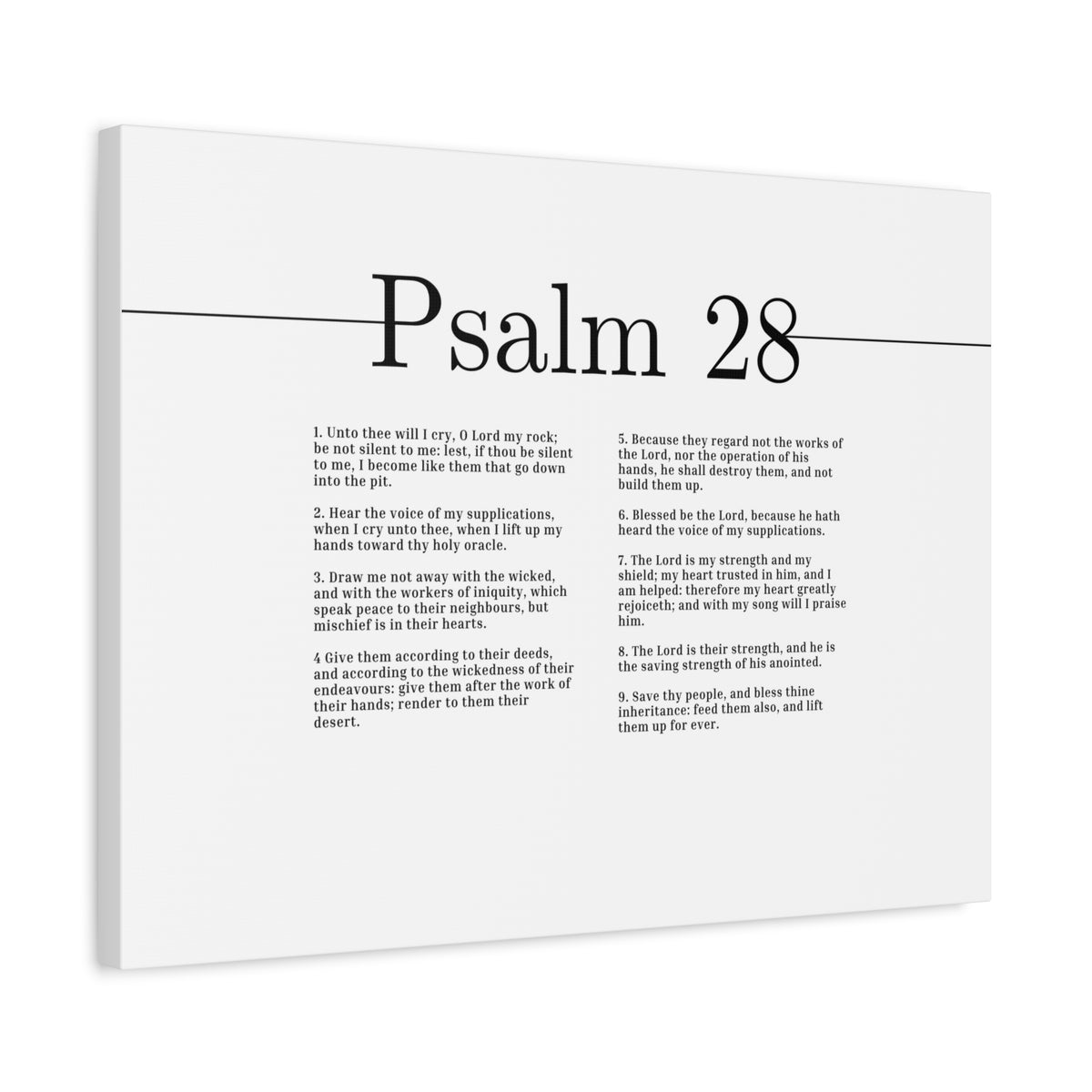 Scripture Canvas Blessed Be The Lord Psalm 28 Christian Wall Art Bible Verse Print Ready to Hang-Express Your Love Gifts