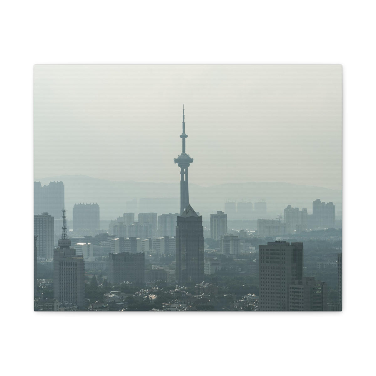 Shanghai Black And White Skyline Canvas Artwork High-Quality Breathtaking Stunning Cityscape for Home Decor Ready to Hang-Express Your Love Gifts