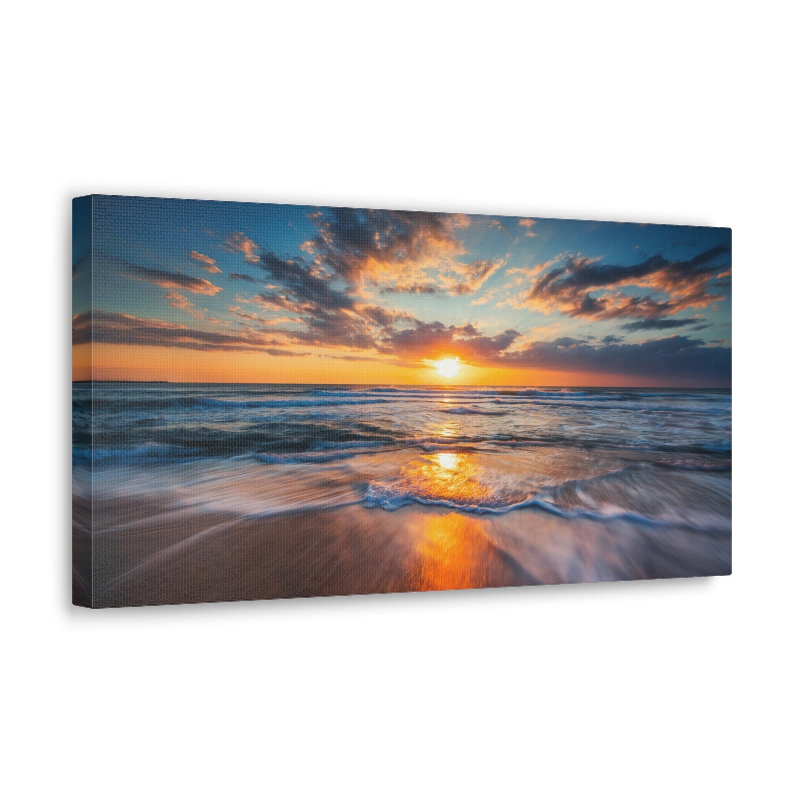 Sunrise Over The Sea Ocean Canvas Wall Art for Home Decor Ready-to-Hang-Express Your Love Gifts