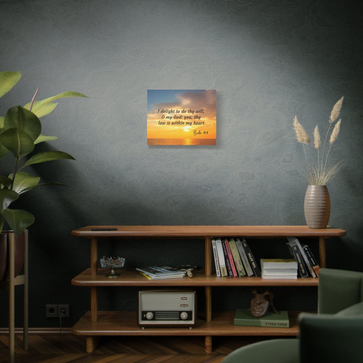 Scripture Walls Thy Will Psalms 40:8 Bible Verse Canvas Christian Wall Art Ready to Hang-Express Your Love Gifts