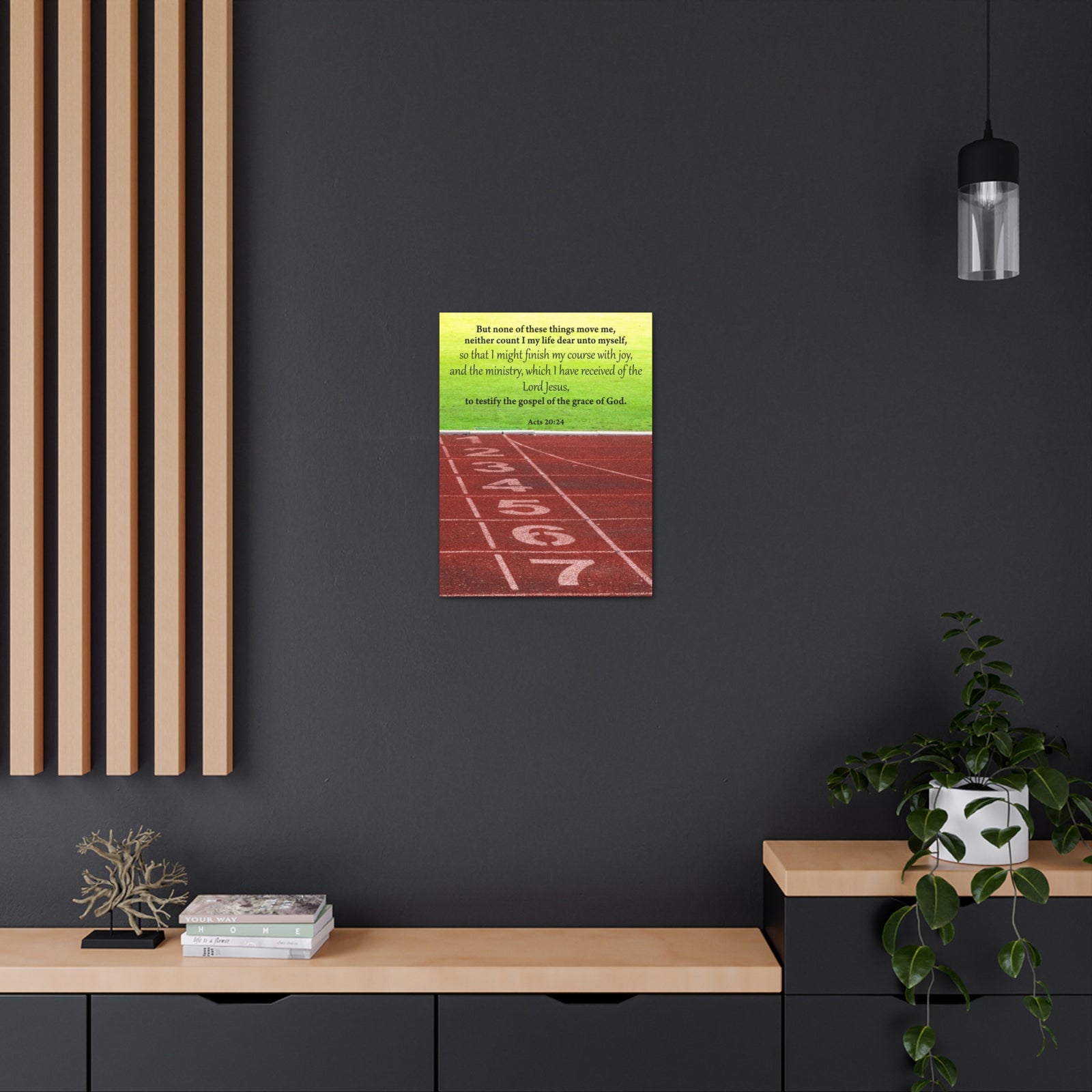 Bible Verse Canvas Testify the Gospel Acts 20:24 Christian Home Decor Scripture Art-Express Your Love Gifts