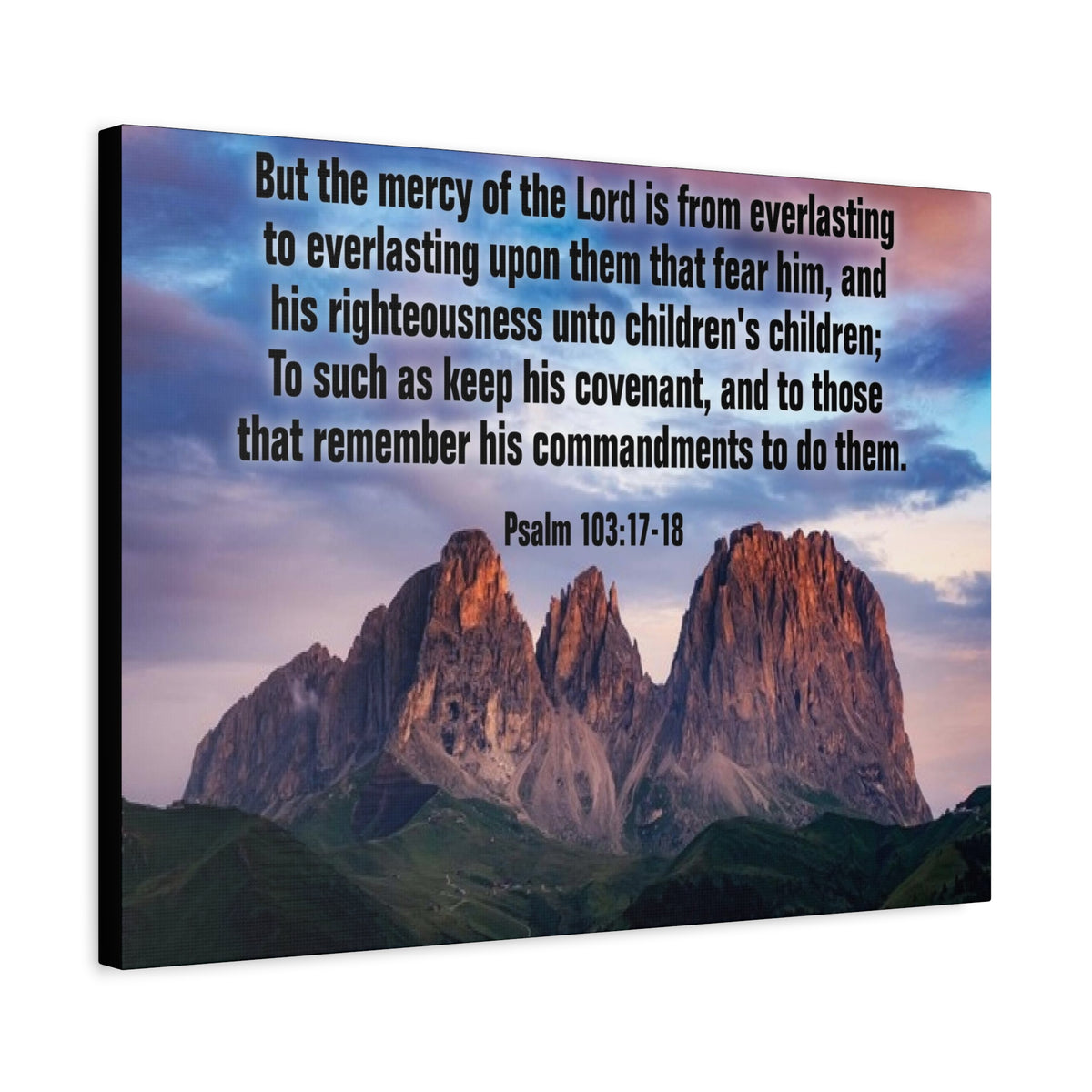 Bible Verse Canvas The Mercy of The Lord Psalm 118:24 Christian Home Decor Scripture Art-Express Your Love Gifts
