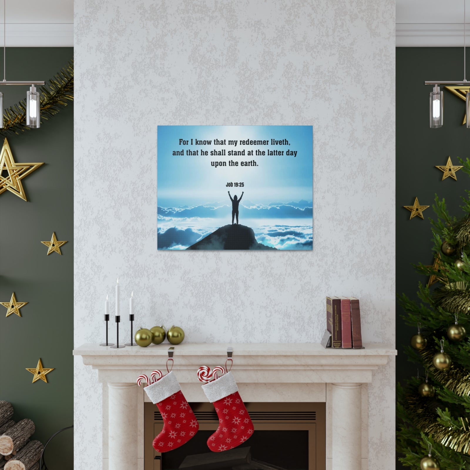 Scripture Walls For I Know Job 19:25 Christian Wall Art Print Ready to Hang Unframed-Express Your Love Gifts