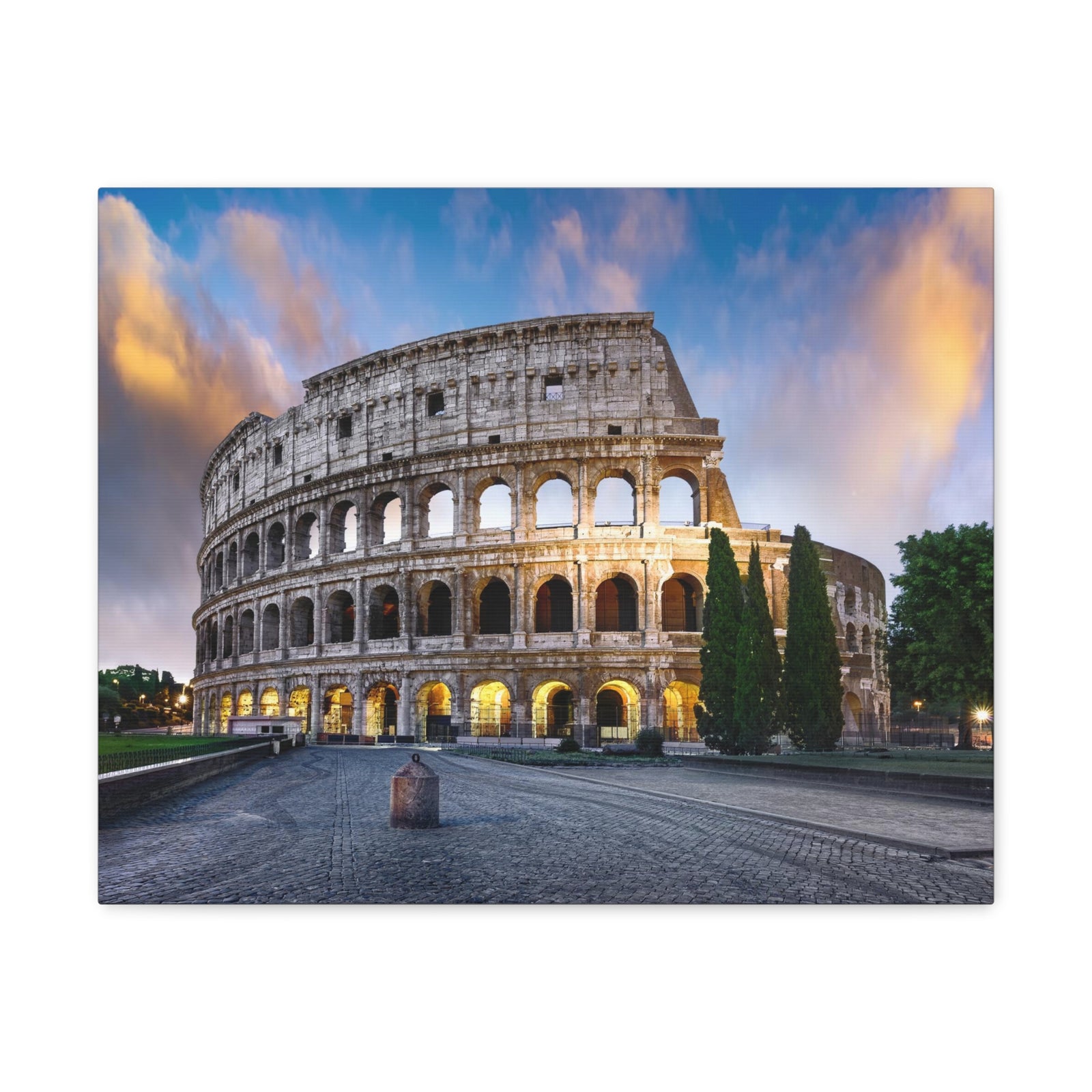 Colosseum in Italy Nature Wilderness Photography Canvas Wall Art for Home Decor Ready-to-Hang-Express Your Love Gifts