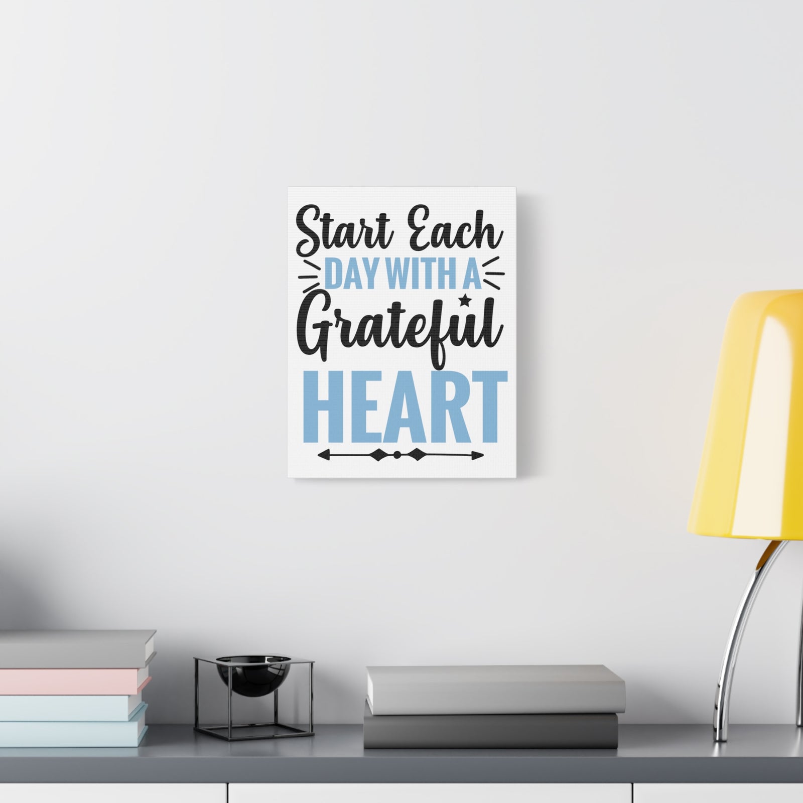 Scripture Canvas A Grateful Heart Psalm 107:1 Christian Wall Art Print Ready to Hang-Express Your Love Gifts