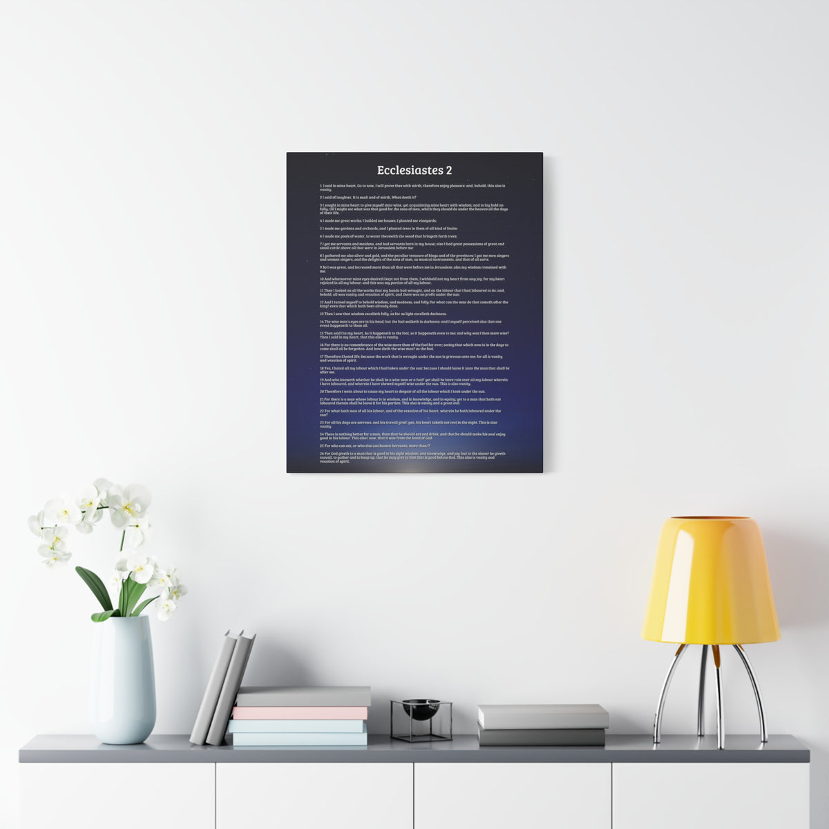 Scripture Walls Vanity Of Pleasure & Achievement Ecclesiastes 2 Bible Verse Canvas Christian Wall Art Ready to Hang-Express Your Love Gifts
