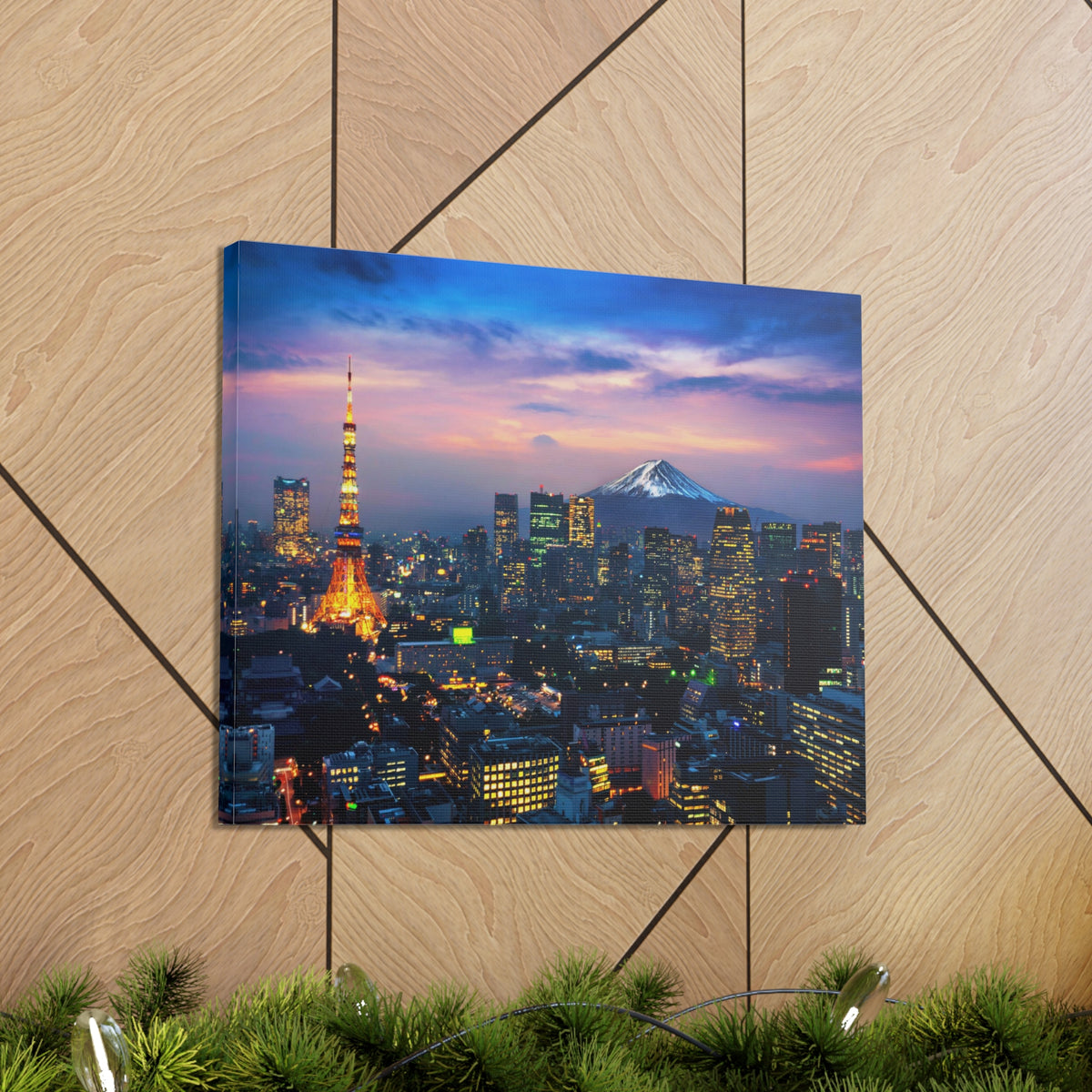 Tokyo Night Skyline Canvas Artwork High-Quality Breathtaking Stunning Cityscape for Home Decor Ready to Hang-Express Your Love Gifts