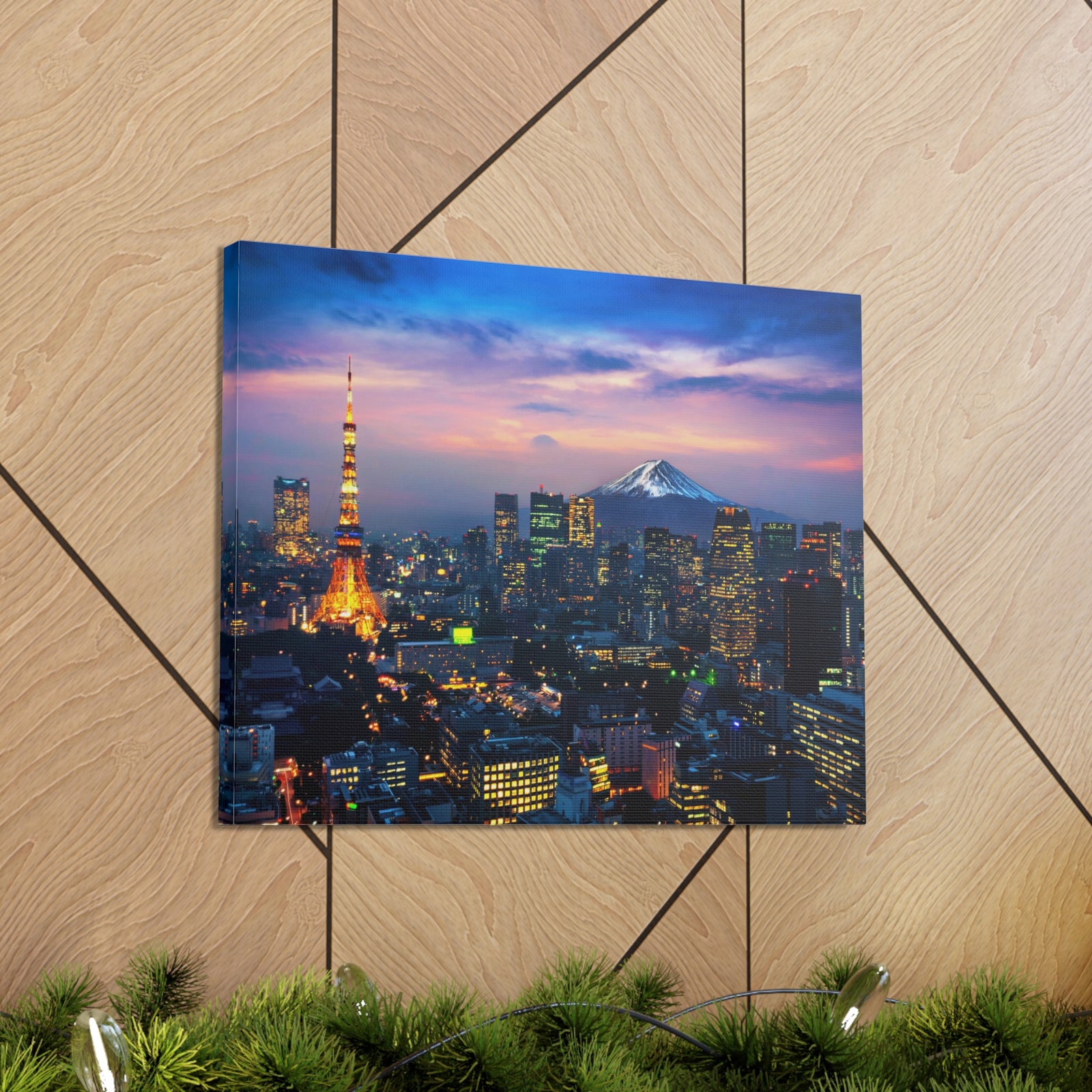 Tokyo Night Skyline Canvas Artwork High-Quality Breathtaking Stunning Cityscape for Home Decor Ready to Hang-Express Your Love Gifts