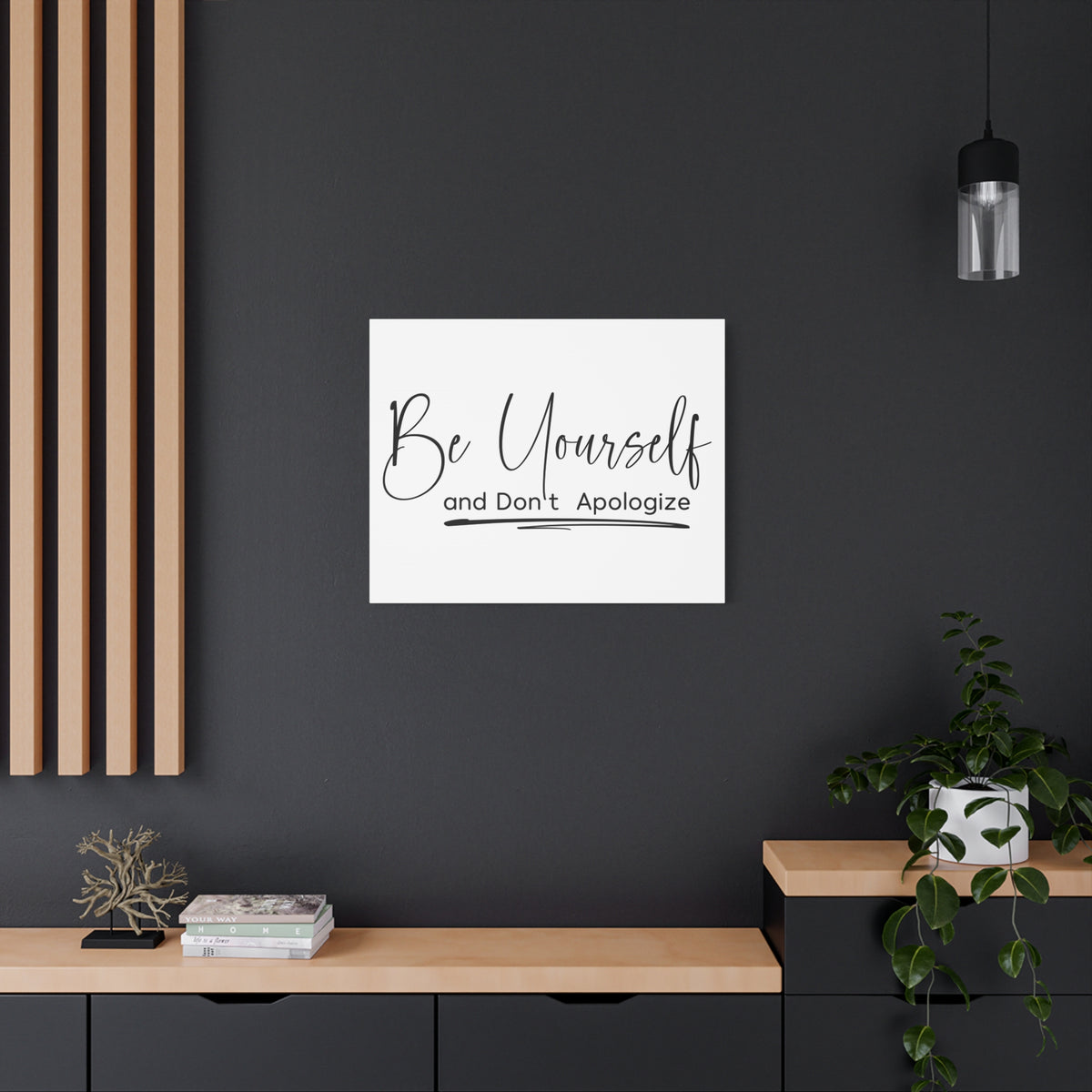 Inspirational Quote Canvas Be Yourself Wall Art Motivational Motto Inspiring Prints Artwork Decor Ready to Hang-Express Your Love Gifts