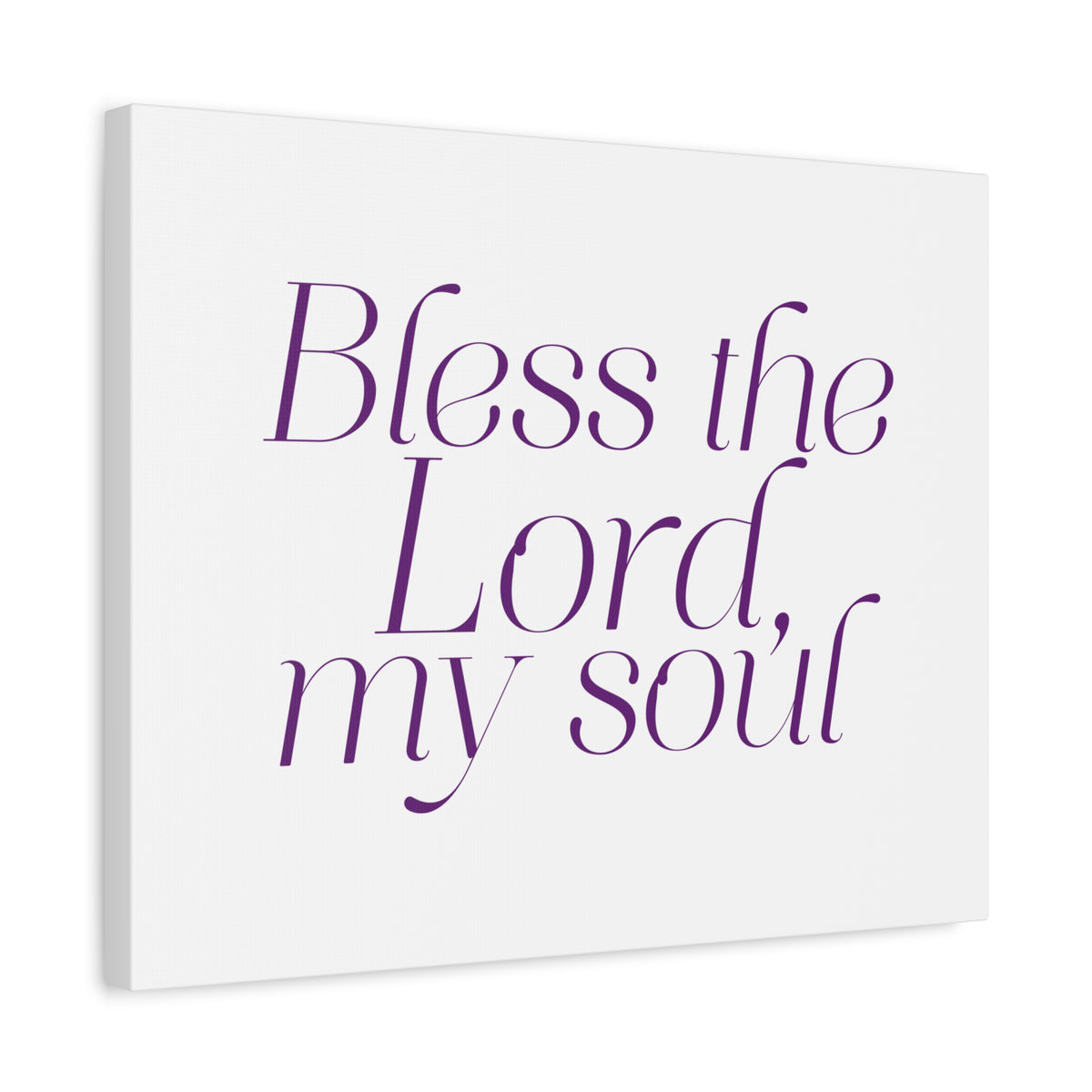 Scripture Walls Bless The Lord My Soul Purple Psalm 103:1 Bible Verse Canvas Christian Wall Art Ready to Hang-Express Your Love Gifts