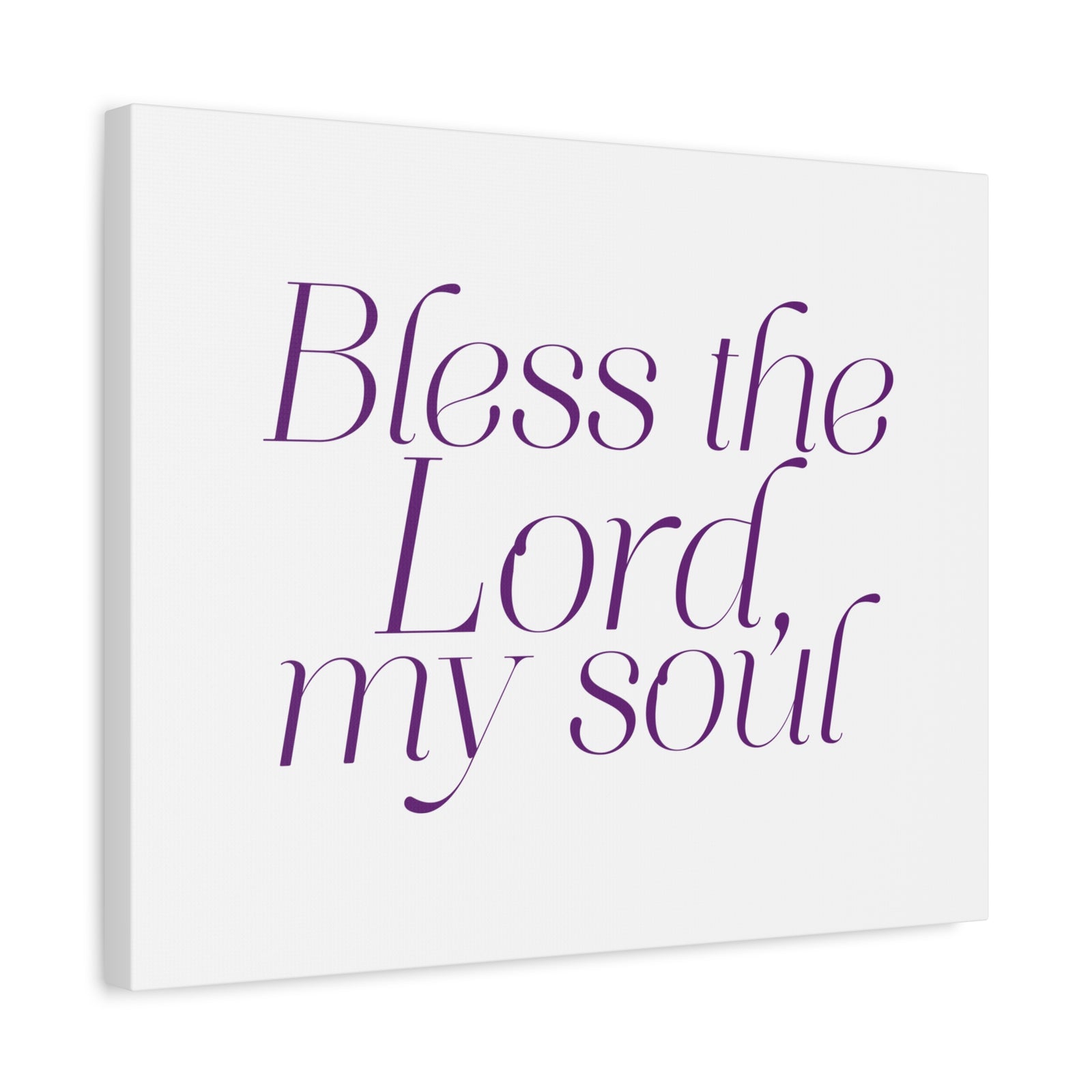 Scripture Walls Bless The Lord My Soul Purple Psalm 103:1 Bible Verse Canvas Christian Wall Art Ready to Hang-Express Your Love Gifts