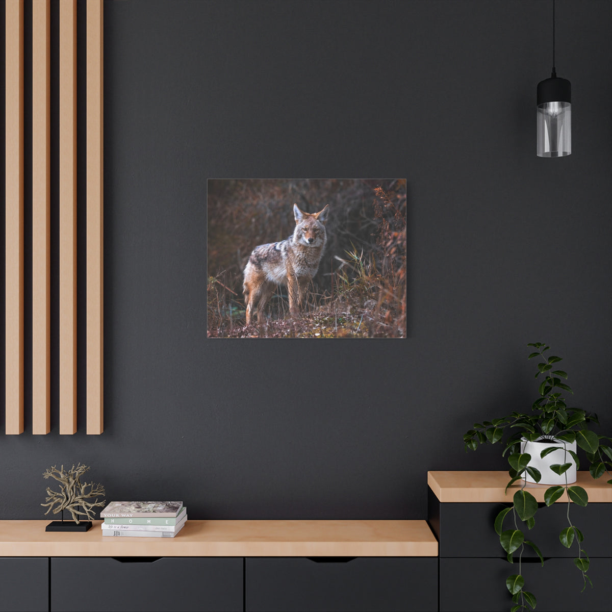 Majestic Coyote Art Majestic Coyote Print Animal Wall Art Wildlife Canvas Prints Wall Art Ready to Hang-Express Your Love Gifts