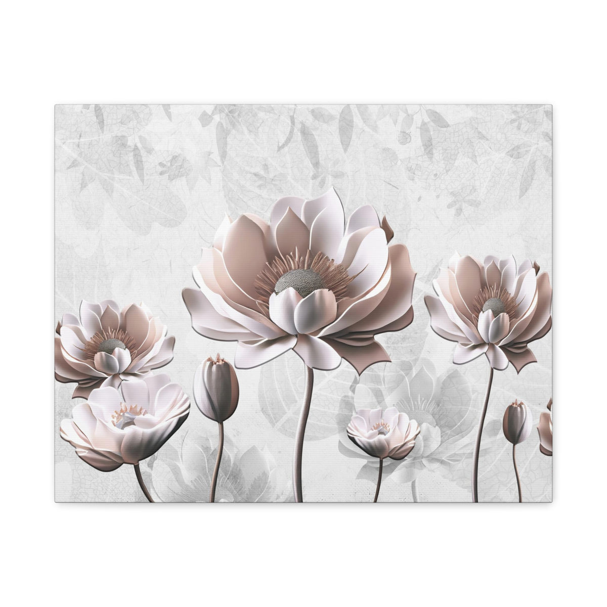 Simple Floral Painting 3D Flower Canvas Wall Art for Home Decor Ready-to-Hang-Express Your Love Gifts
